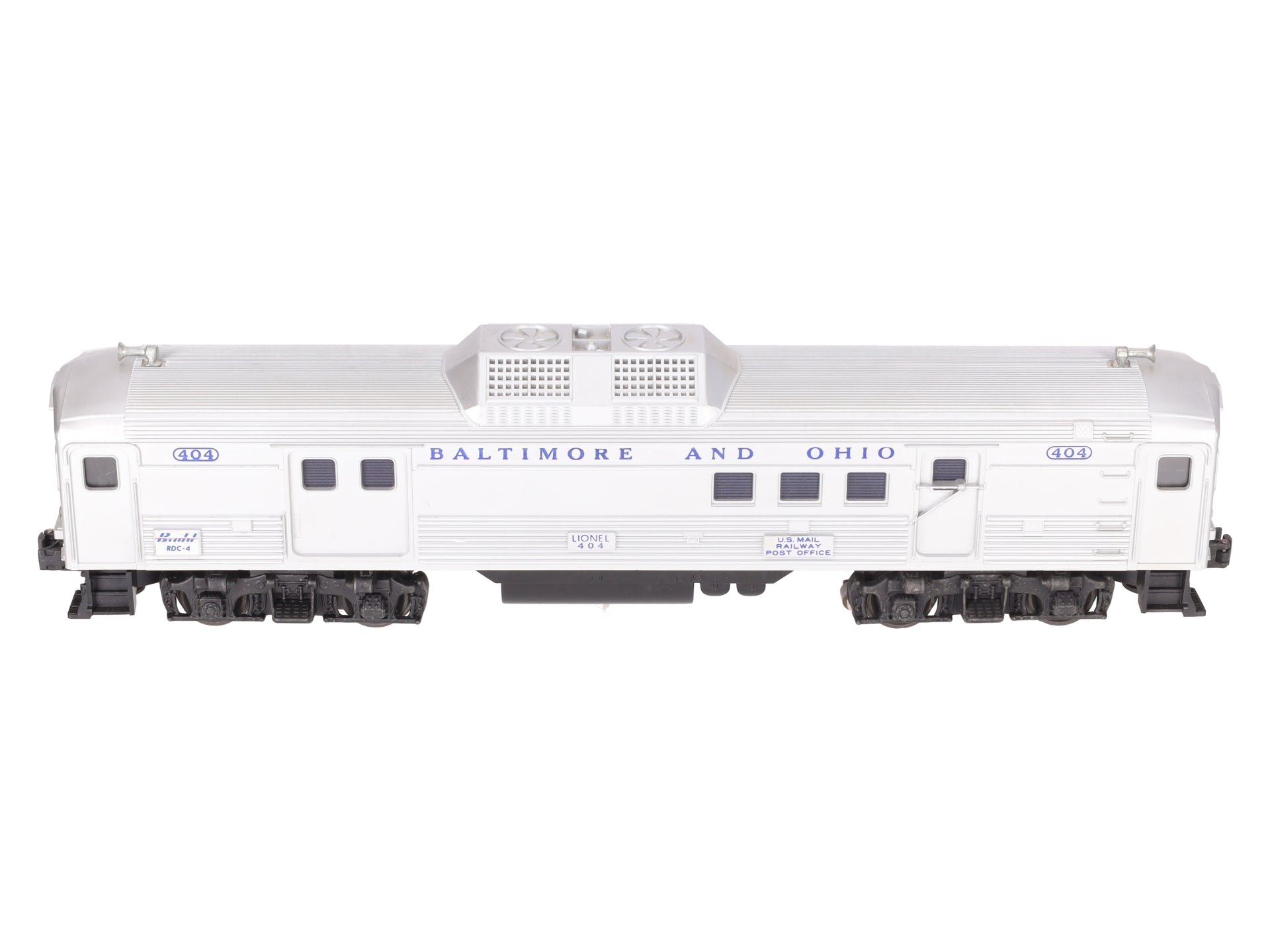 Lionel 404 Vintage O Baltimore & Ohio RDC Budd Baggage & Mail Car EX