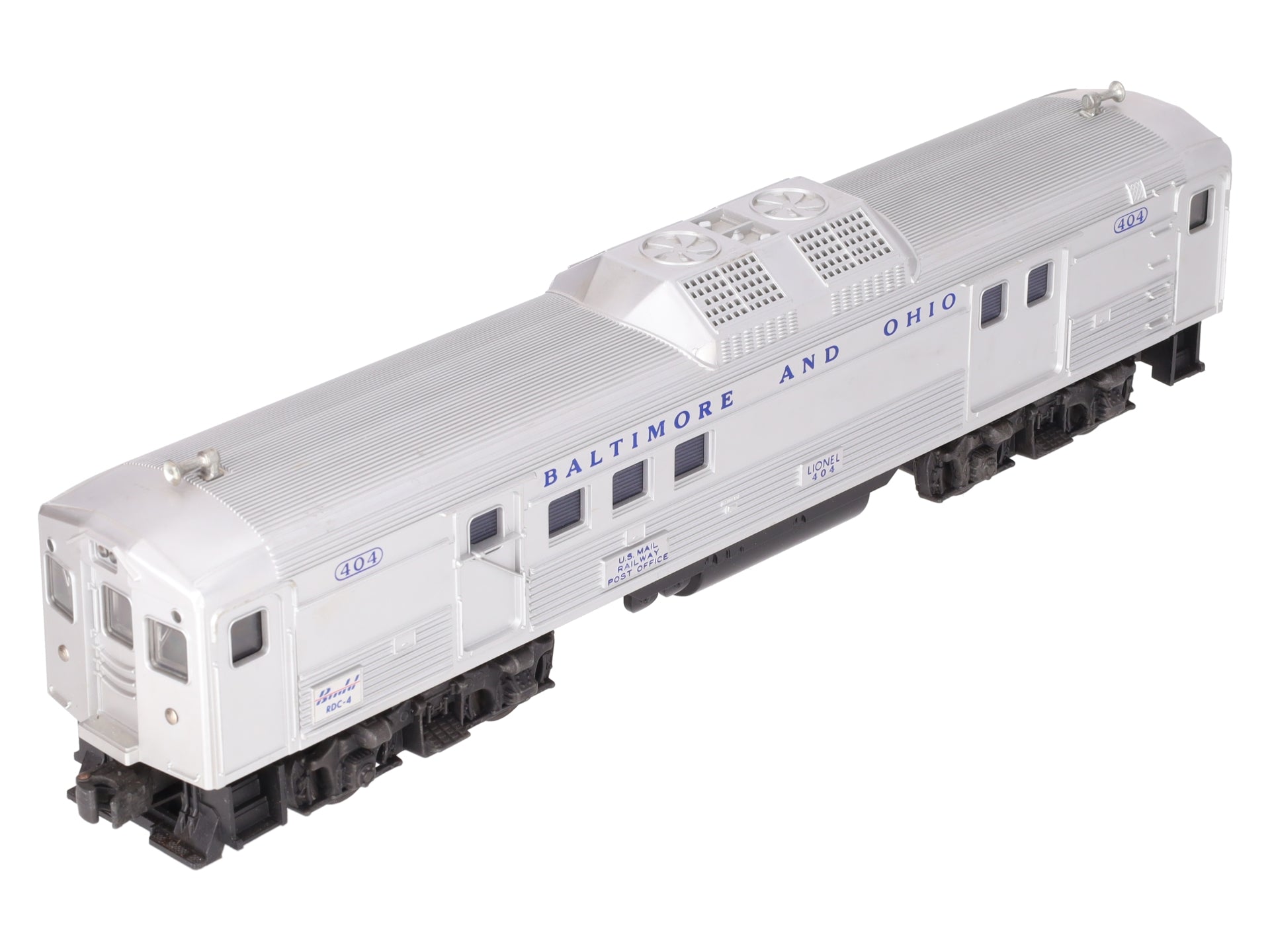 Lionel 404 Vintage O Baltimore & Ohio RDC Budd Baggage & Mail Car EX