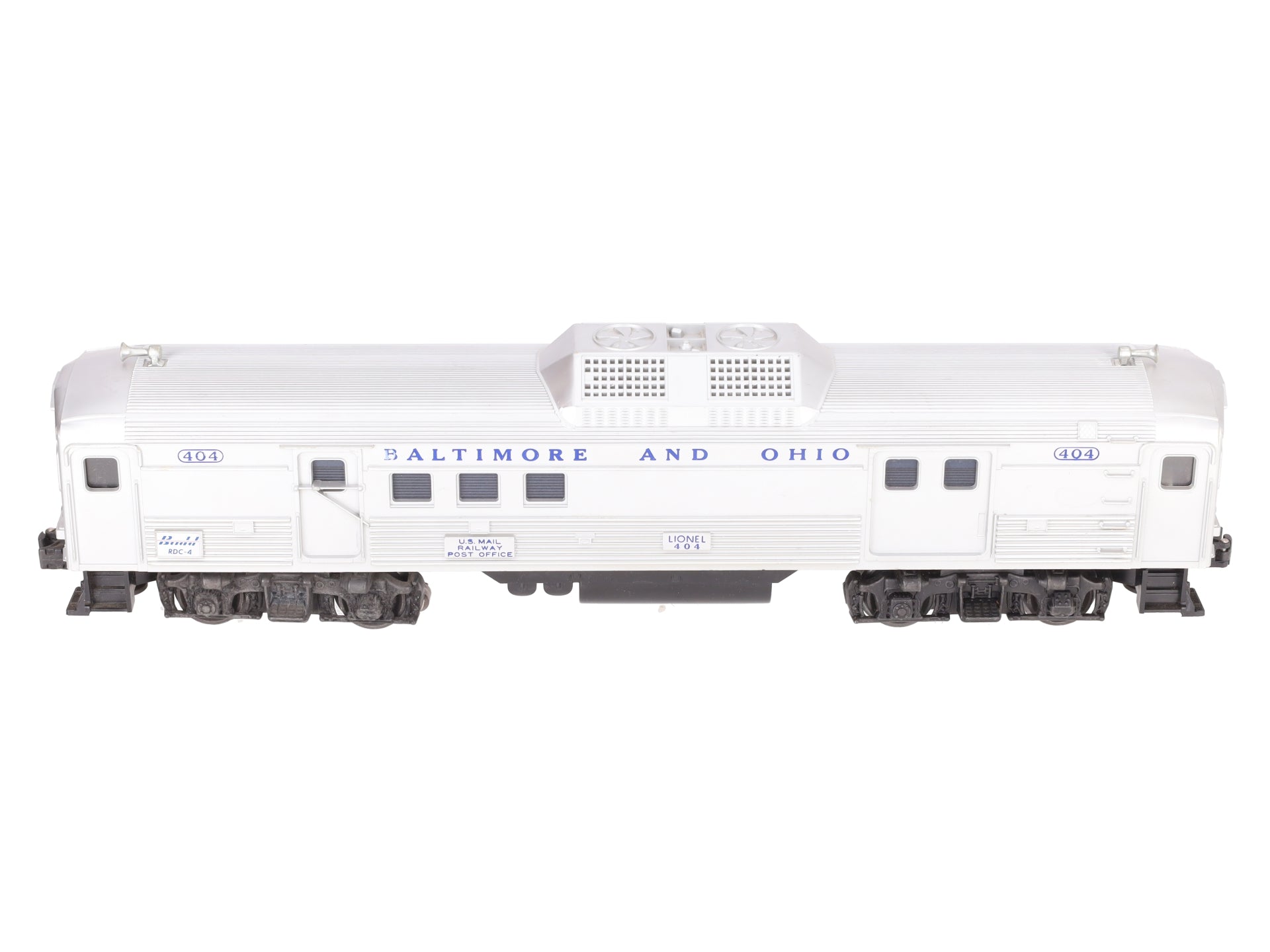 Lionel 404 Vintage O Baltimore & Ohio RDC Budd Baggage & Mail Car EX