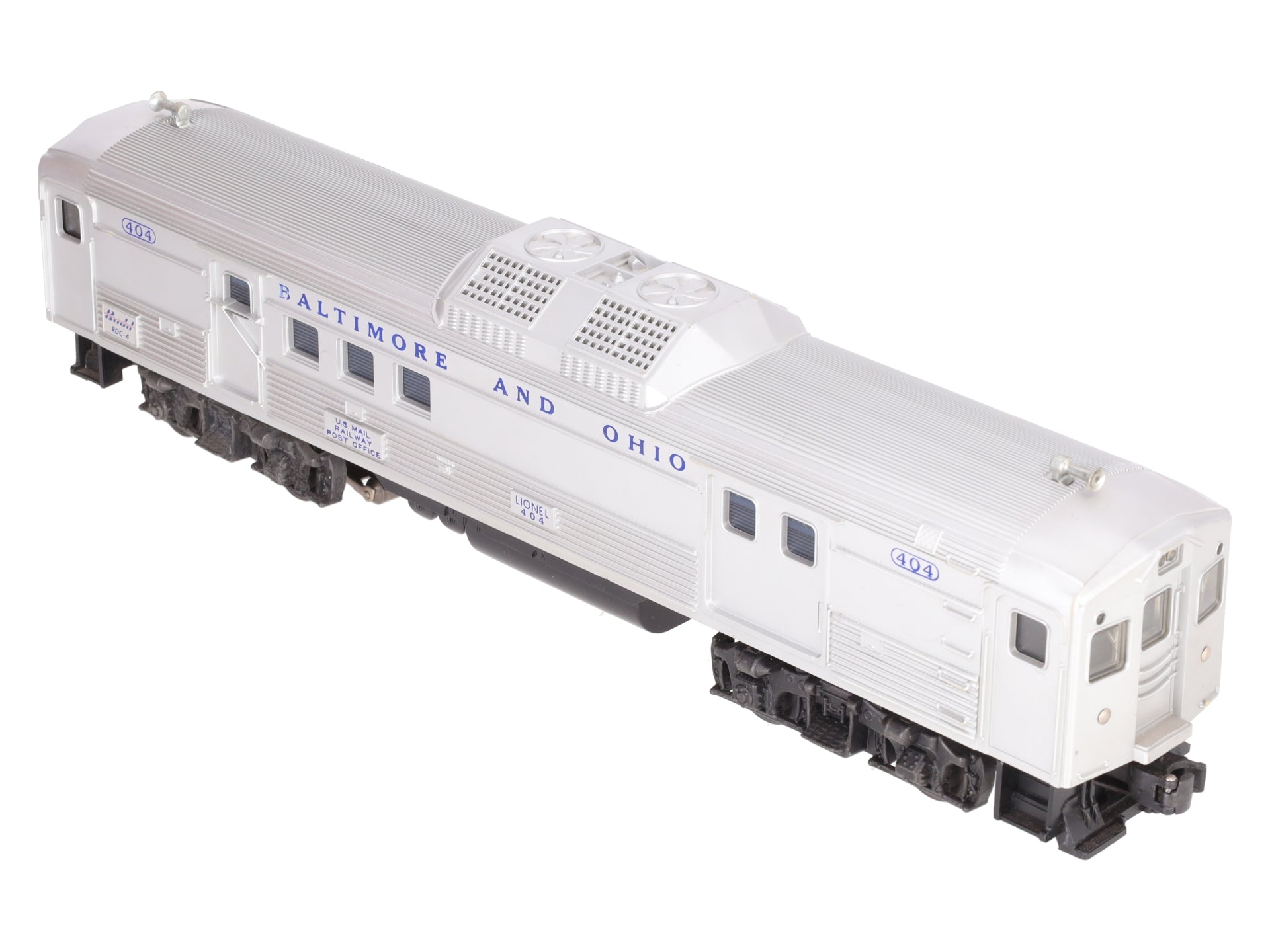 Lionel 404 Vintage O Baltimore & Ohio RDC Budd Baggage & Mail Car EX