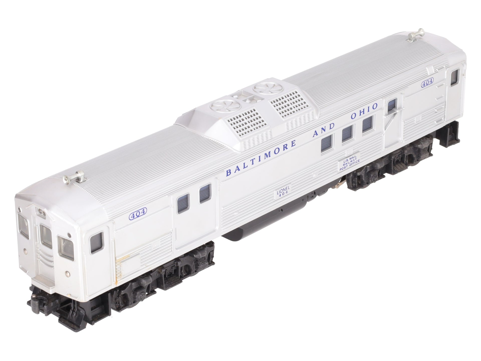 Lionel 404 Vintage O Baltimore & Ohio RDC Budd Baggage & Mail Car EX