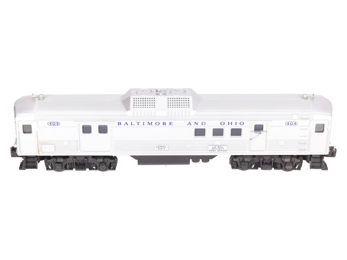 Lionel 404 Vintage O Baltimore & Ohio RDC Budd Baggage & Mail Car EX