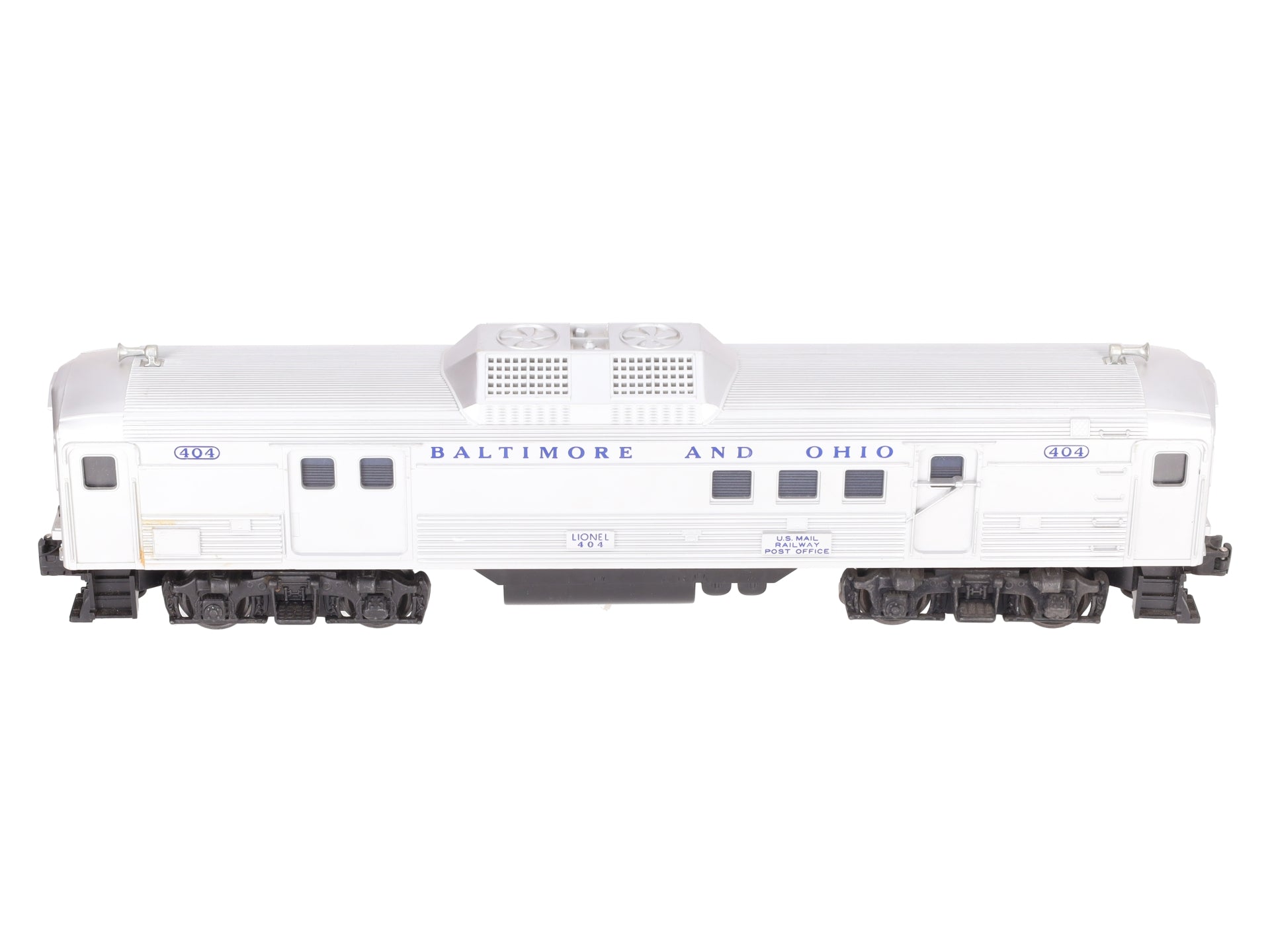 Lionel 404 Vintage O Baltimore & Ohio RDC Budd Baggage & Mail Car EX
