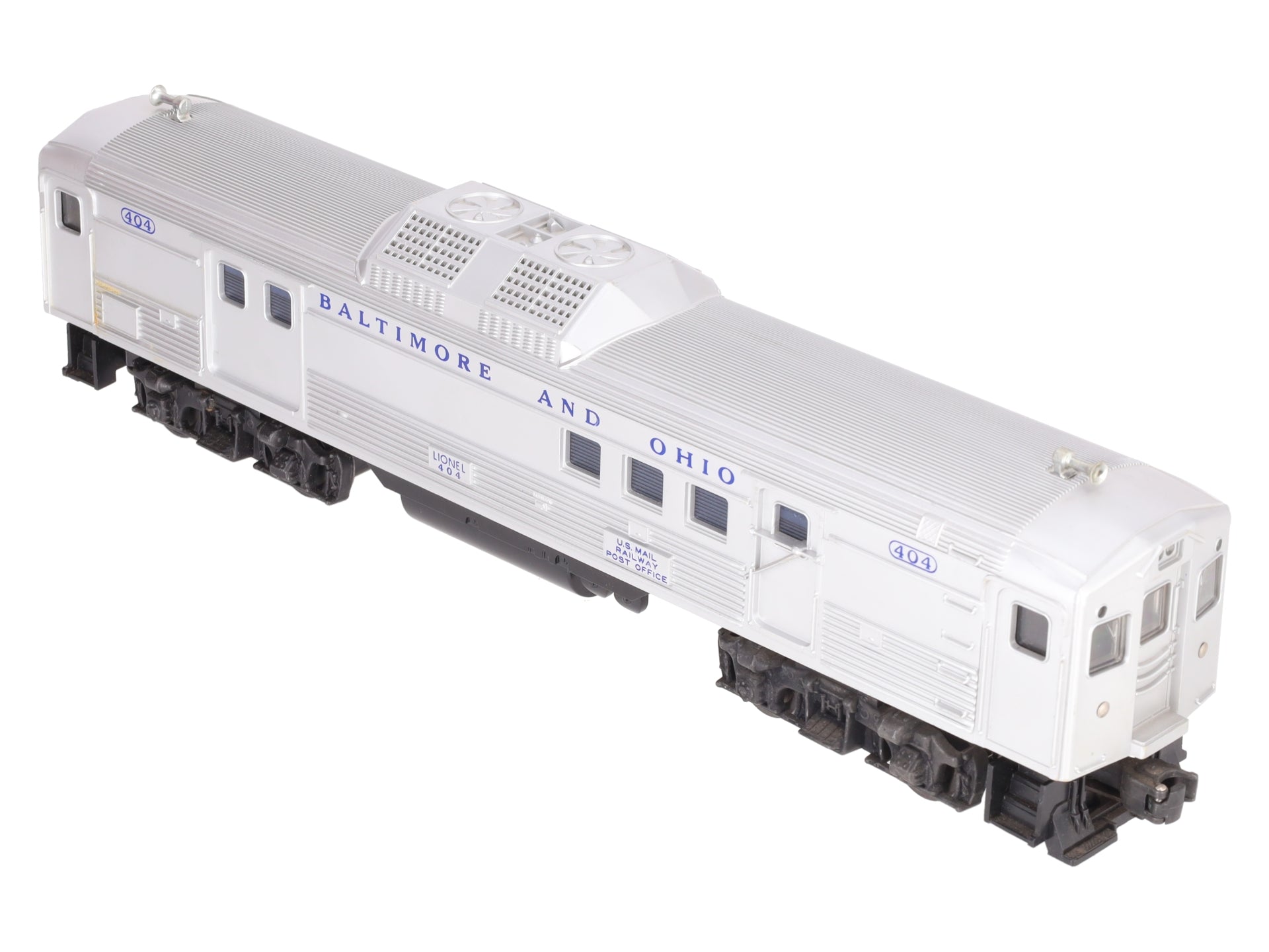 Lionel 404 Vintage O Baltimore & Ohio RDC Budd Baggage & Mail Car EX
