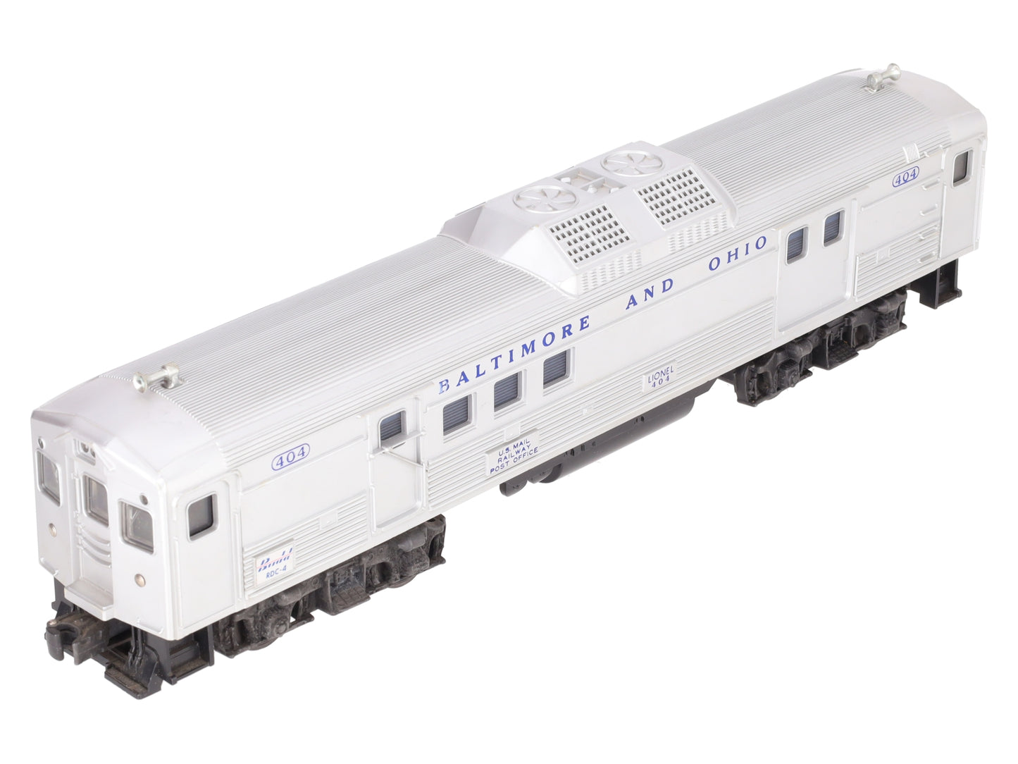Lionel 404 Vintage O Baltimore & Ohio RDC Budd Baggage & Mail Car EX