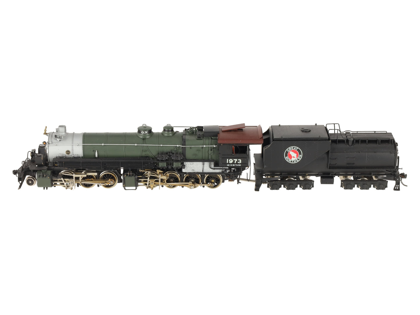 Tenshodo HO Brass 2-6-8 GN Steam Locomotive w/ Tender #1973 - Painted