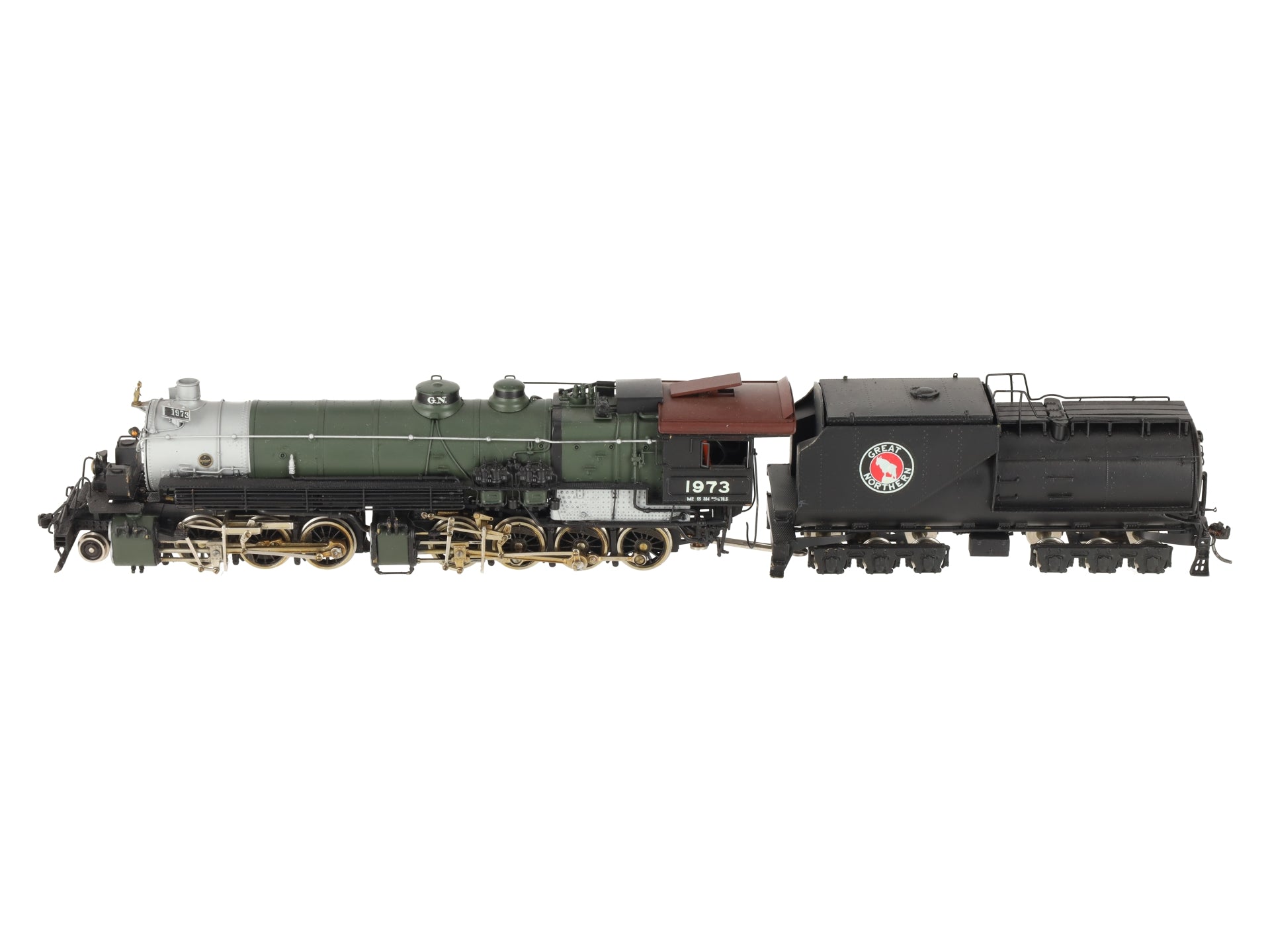 Tenshodo HO Brass 2-6-8 GN Steam Locomotive w/ Tender #1973 - Painted