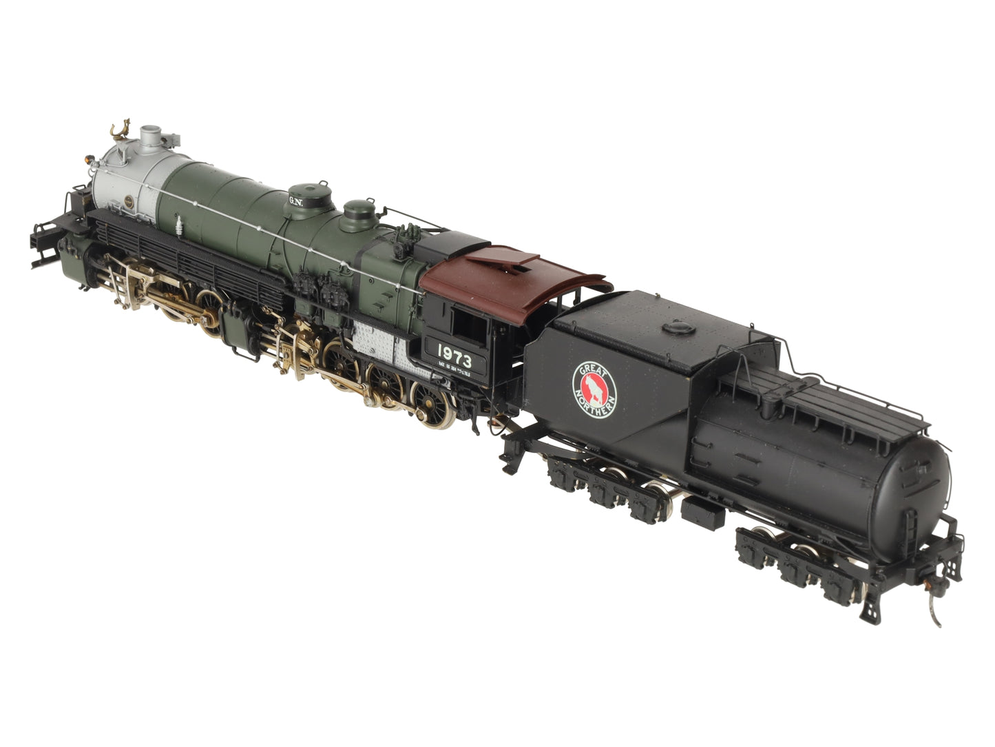 Tenshodo HO Brass 2-6-8 GN Steam Locomotive w/ Tender #1973 - Painted