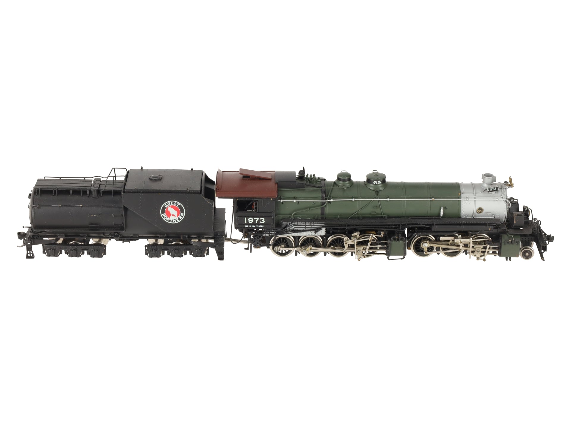 Tenshodo HO Brass 2-6-8 GN Steam Locomotive w/ Tender #1973 - Painted