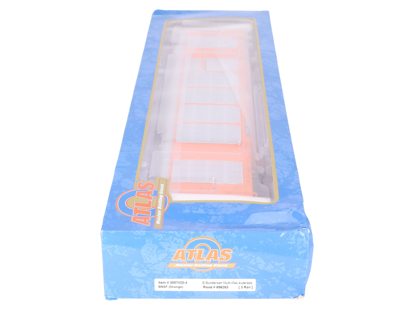 Atlas 3007420-4 O Gauge BNSF Gunderson Multi-Max Autorack #696253 (3-Rail) NIB