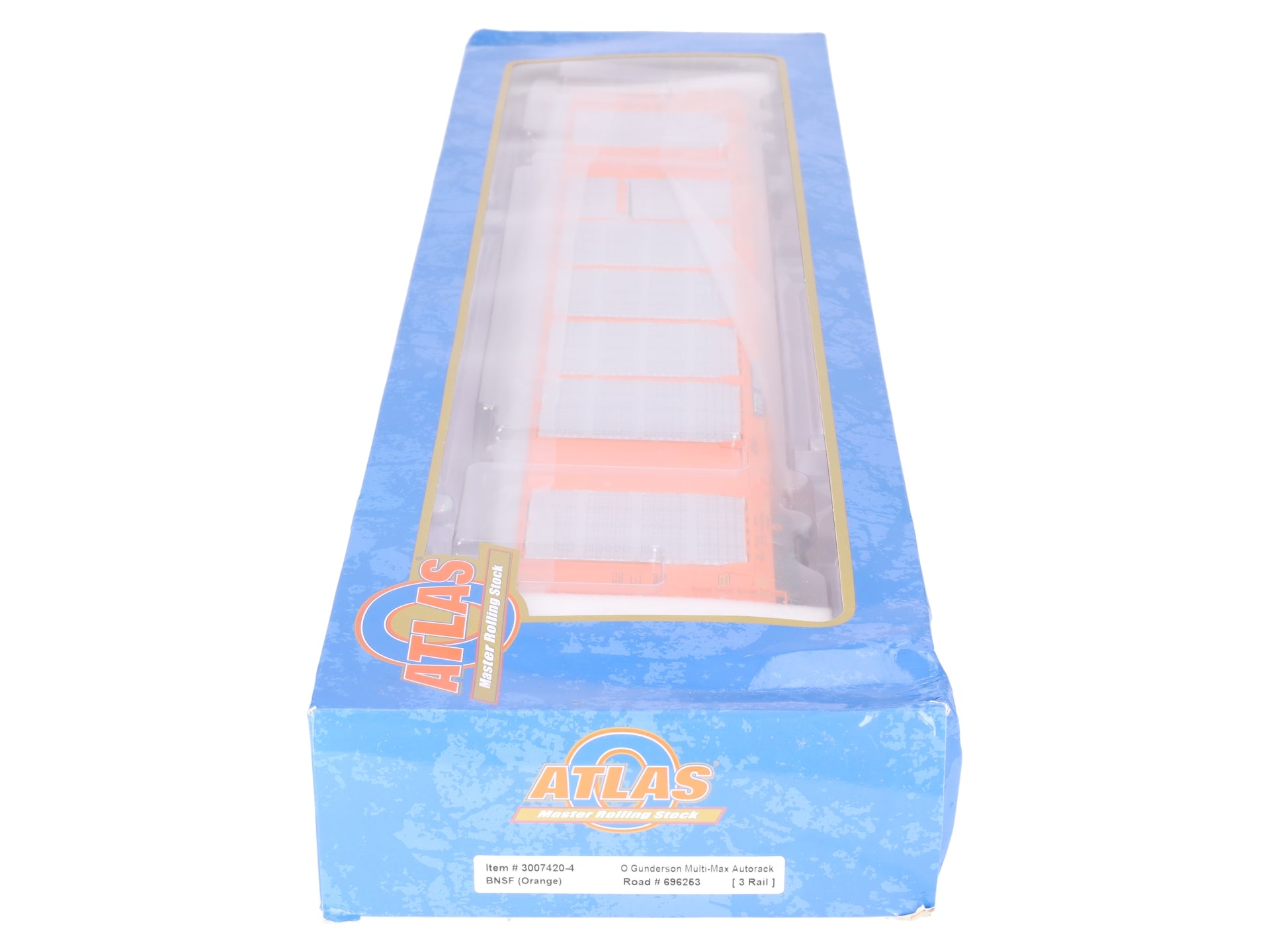 Atlas 3007420-4 O Gauge BNSF Gunderson Multi-Max Autorack #696253 (3-Rail) NIB