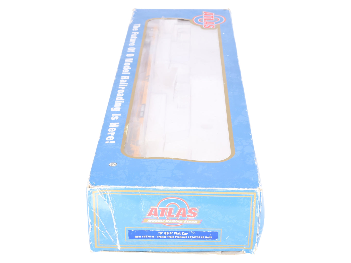 Atlas 7975-9 O Trailer Train 89'4" Flat Car #974753 (2-Rail) EX/Box
