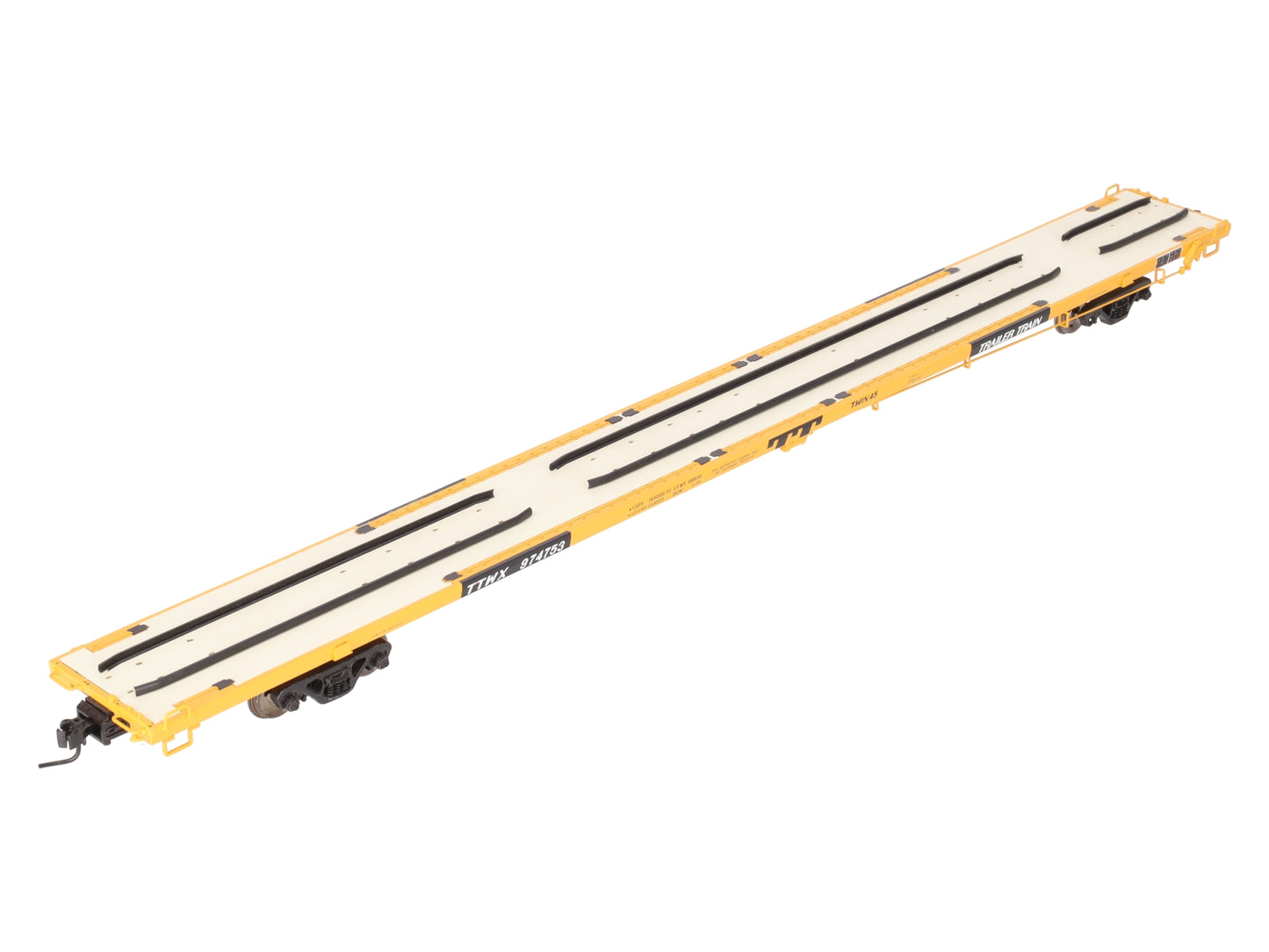 Atlas 7975-9 O Trailer Train 89'4" Flat Car #974753 (2-Rail) EX/Box