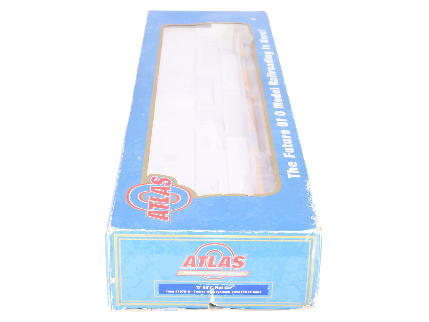 Atlas 7975-9 O Trailer Train 89'4" Flat Car #974753 (2-Rail) EX/Box