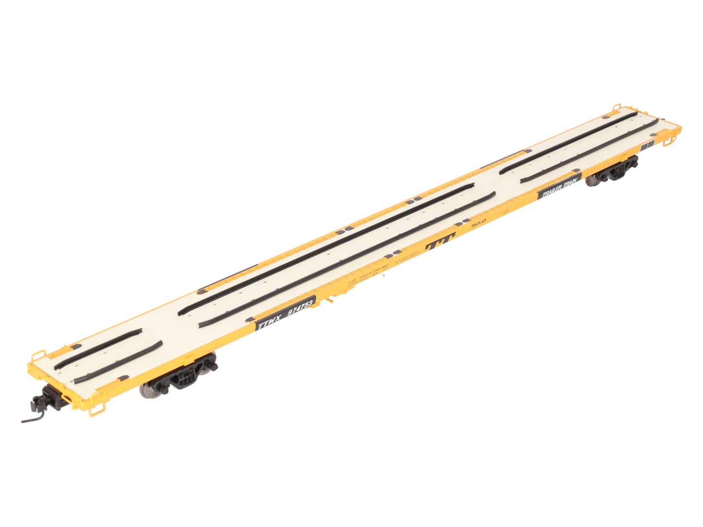 Atlas 7975-9 O Trailer Train 89'4" Flat Car #974753 (2-Rail) EX/Box