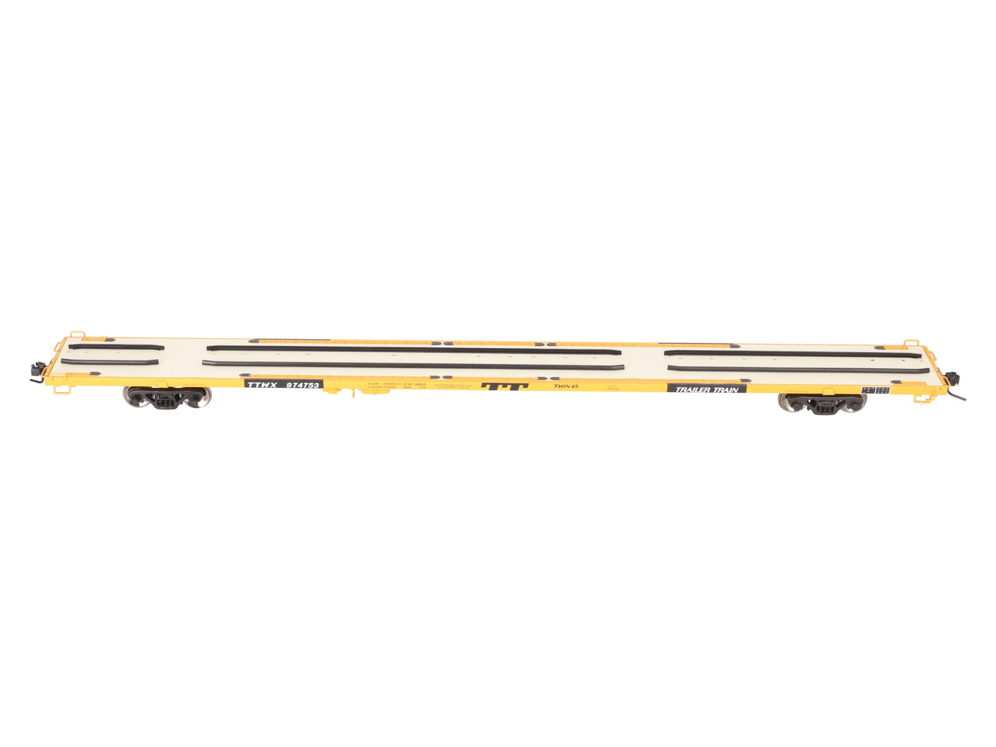 Atlas 7975-9 O Trailer Train 89'4" Flat Car #974753 (2-Rail) EX/Box
