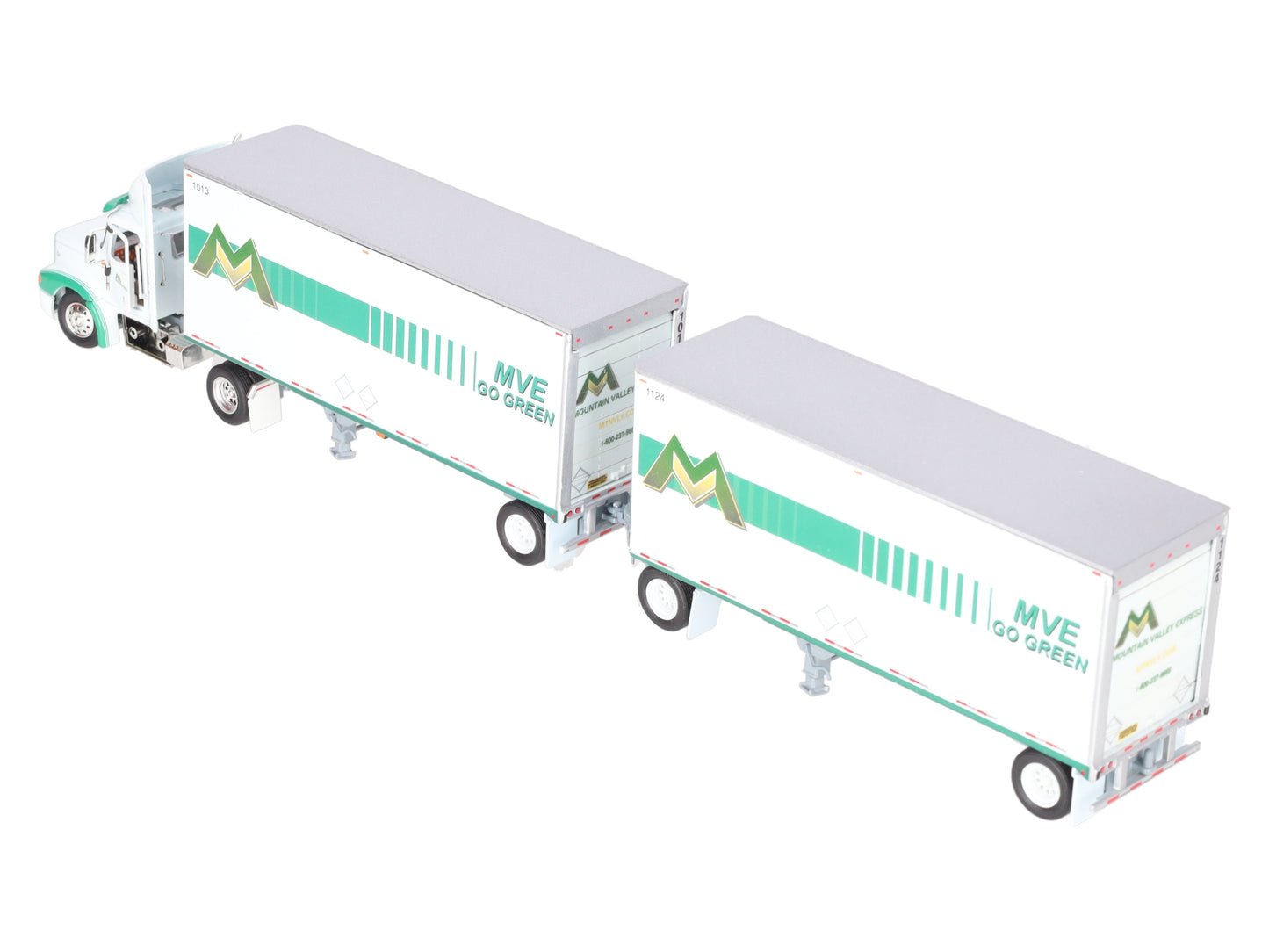 Tonkin 1:53 Scale International "Mountain Valley Express" Semi w/Double Trailers EX/Box