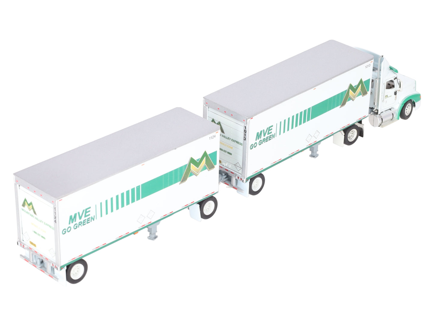 Tonkin 1:53 Scale International "Mountain Valley Express" Semi w/Double Trailers EX/Box