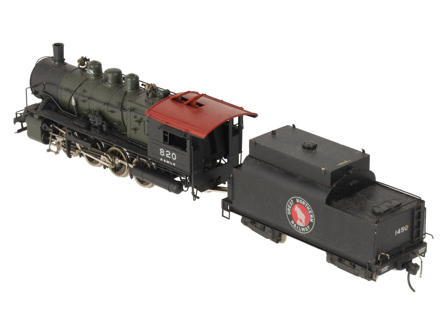 Tenshodo 820 HO Brass Great Northern Railway Steam Locomotive w/ Tender #820
