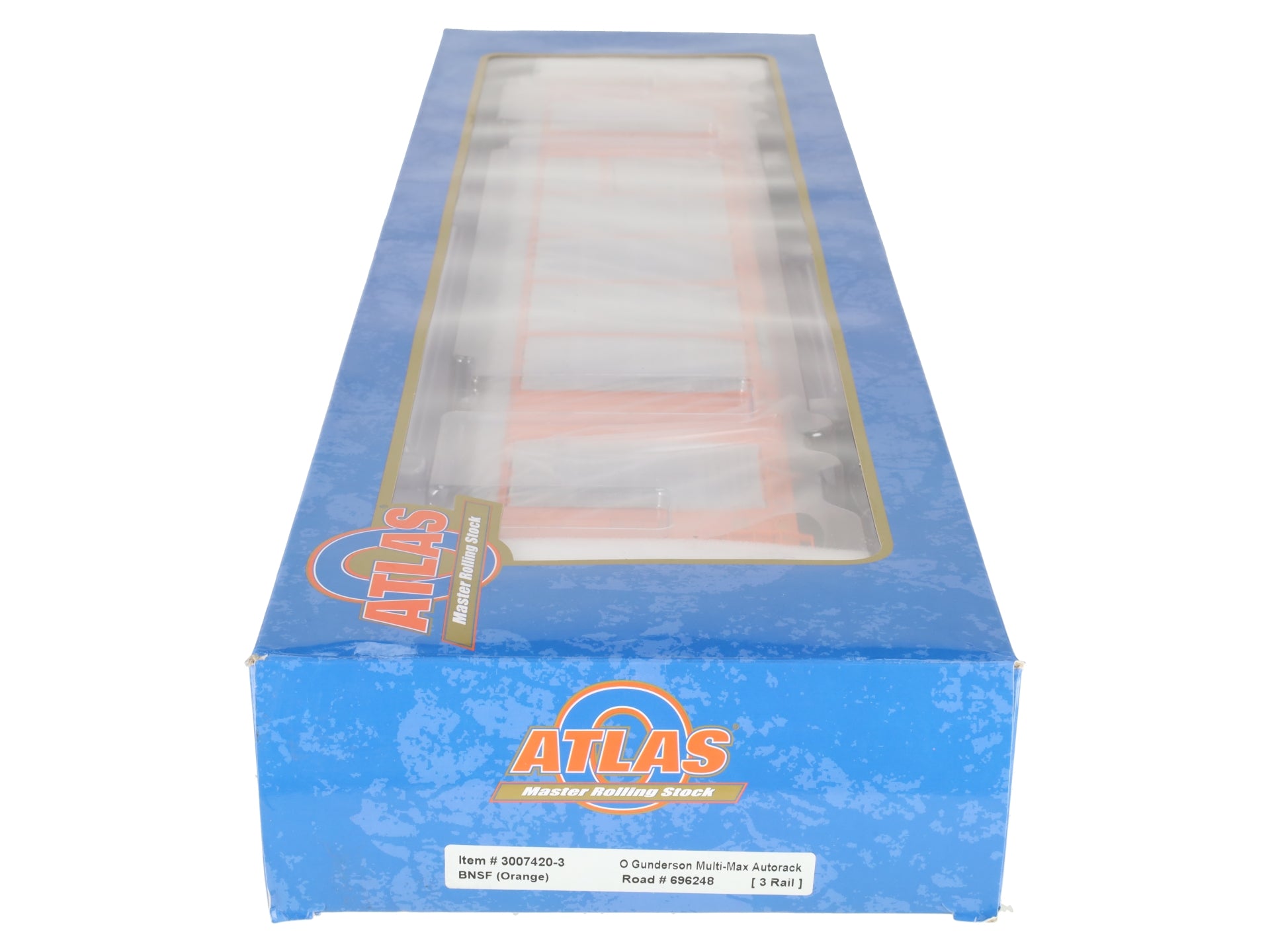 Atlas 3007420-3 O Gauge BNSF Gunderson Multi-Max Autorack #696248 (3-Rail) NIB