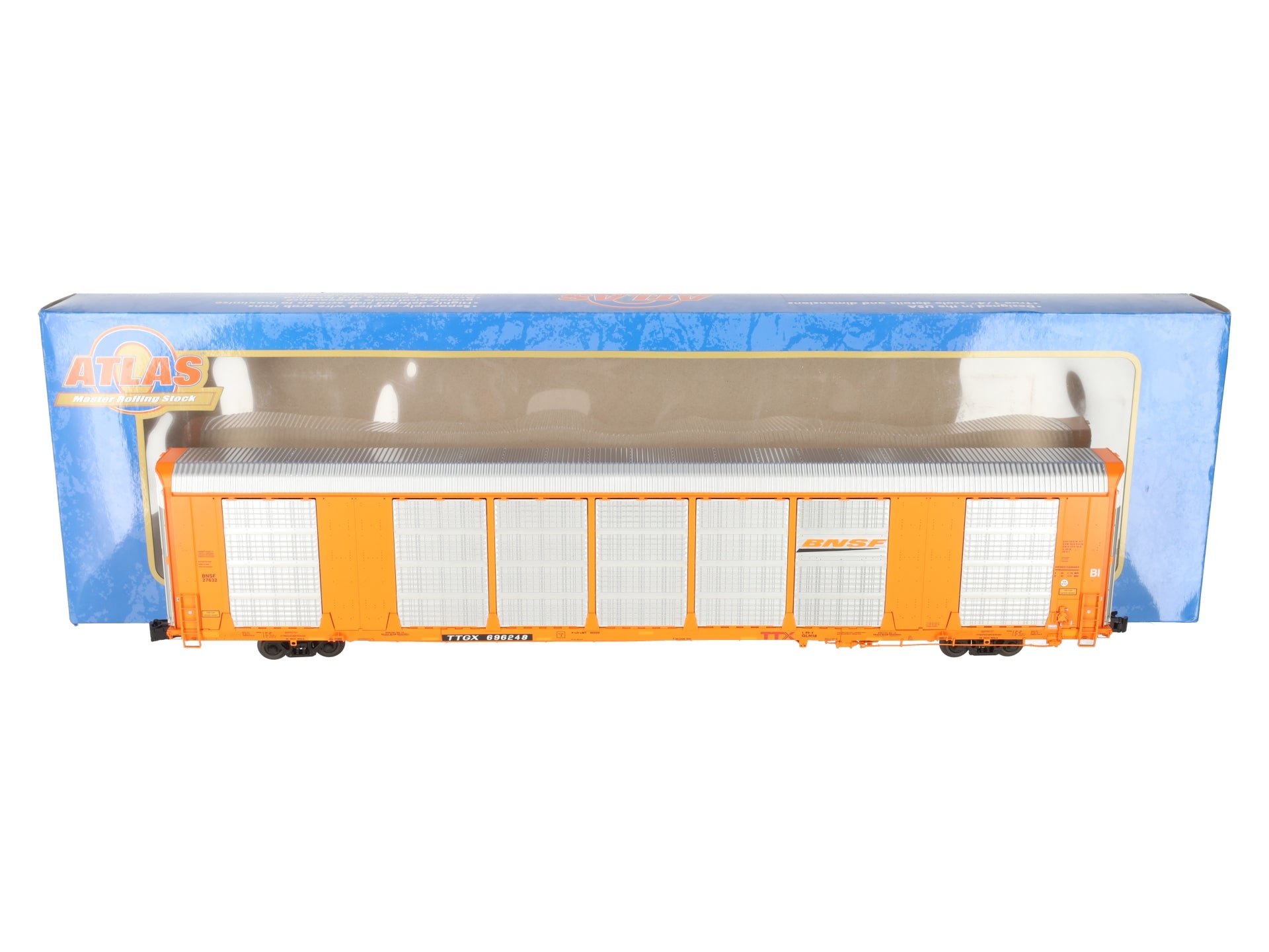 Atlas 3007420-3 O Gauge BNSF Gunderson Multi-Max Autorack #696248 (3-Rail) NIB