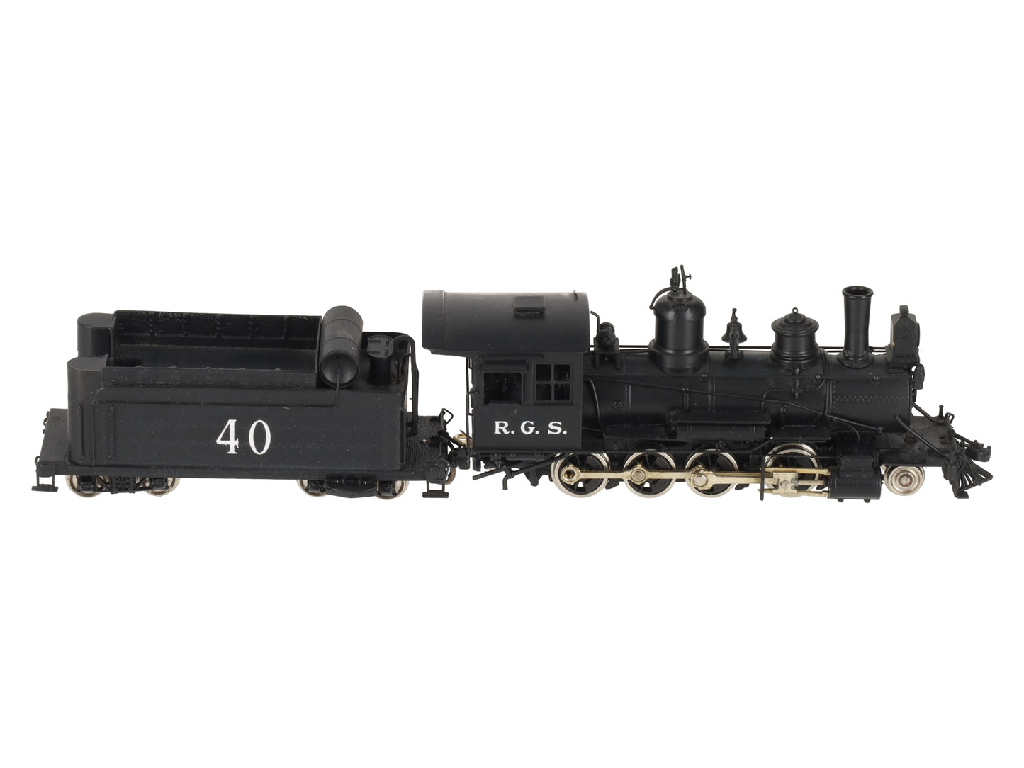 Key Imports HOn3 BRASS RGS 2-8-0 Consolidation Steam Loco & Tender #40 EX/Box