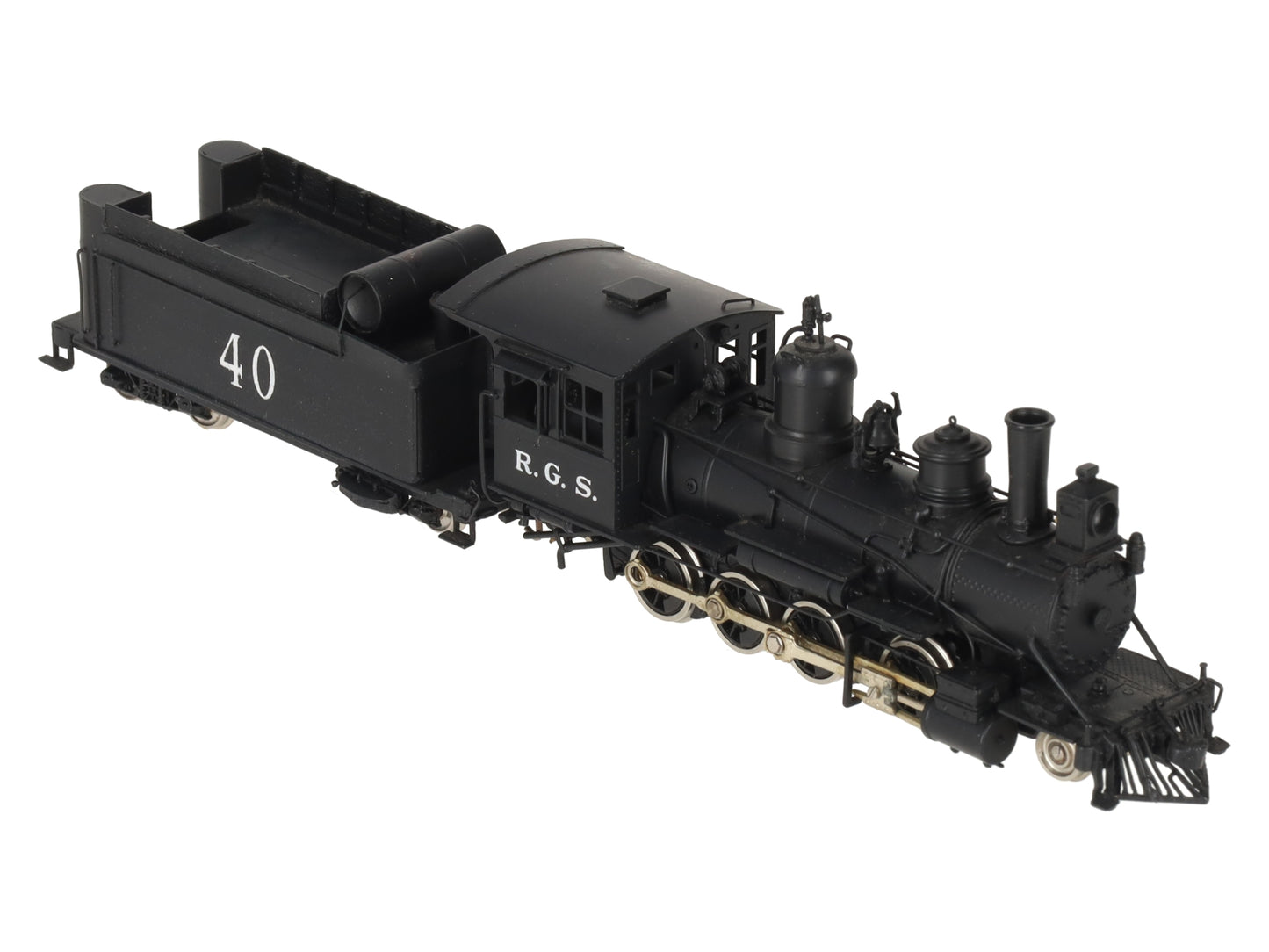 Key Imports HOn3 BRASS RGS 2-8-0 Consolidation Steam Loco & Tender #40 EX/Box