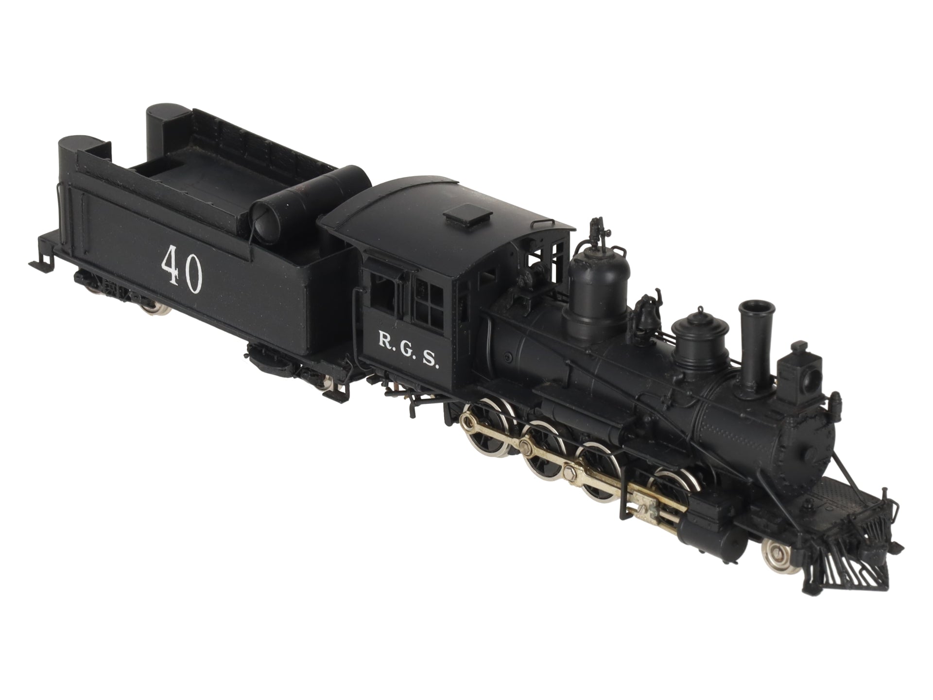 Key Imports HOn3 BRASS RGS 2-8-0 Consolidation Steam Loco & Tender #40 EX/Box