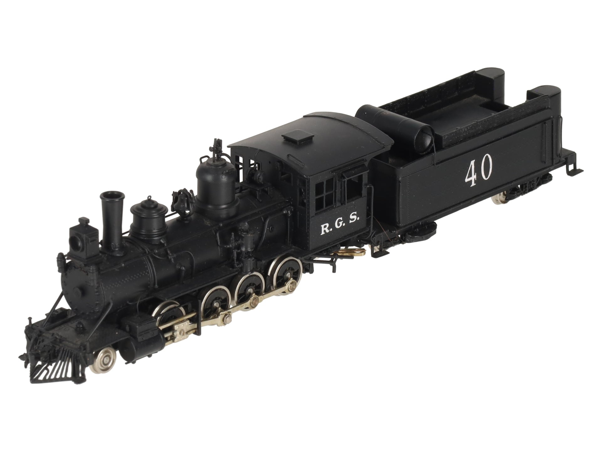 Key Imports HOn3 BRASS RGS 2-8-0 Consolidation Steam Loco & Tender #40 EX/Box