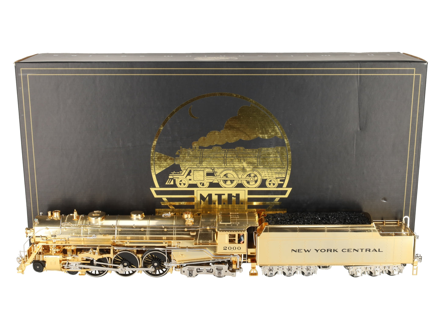 MTH 20-3040-1 O NYC Gold Plated Millennium J-1e Hudson Steam Loco & Tender w/PS1 EX/Box