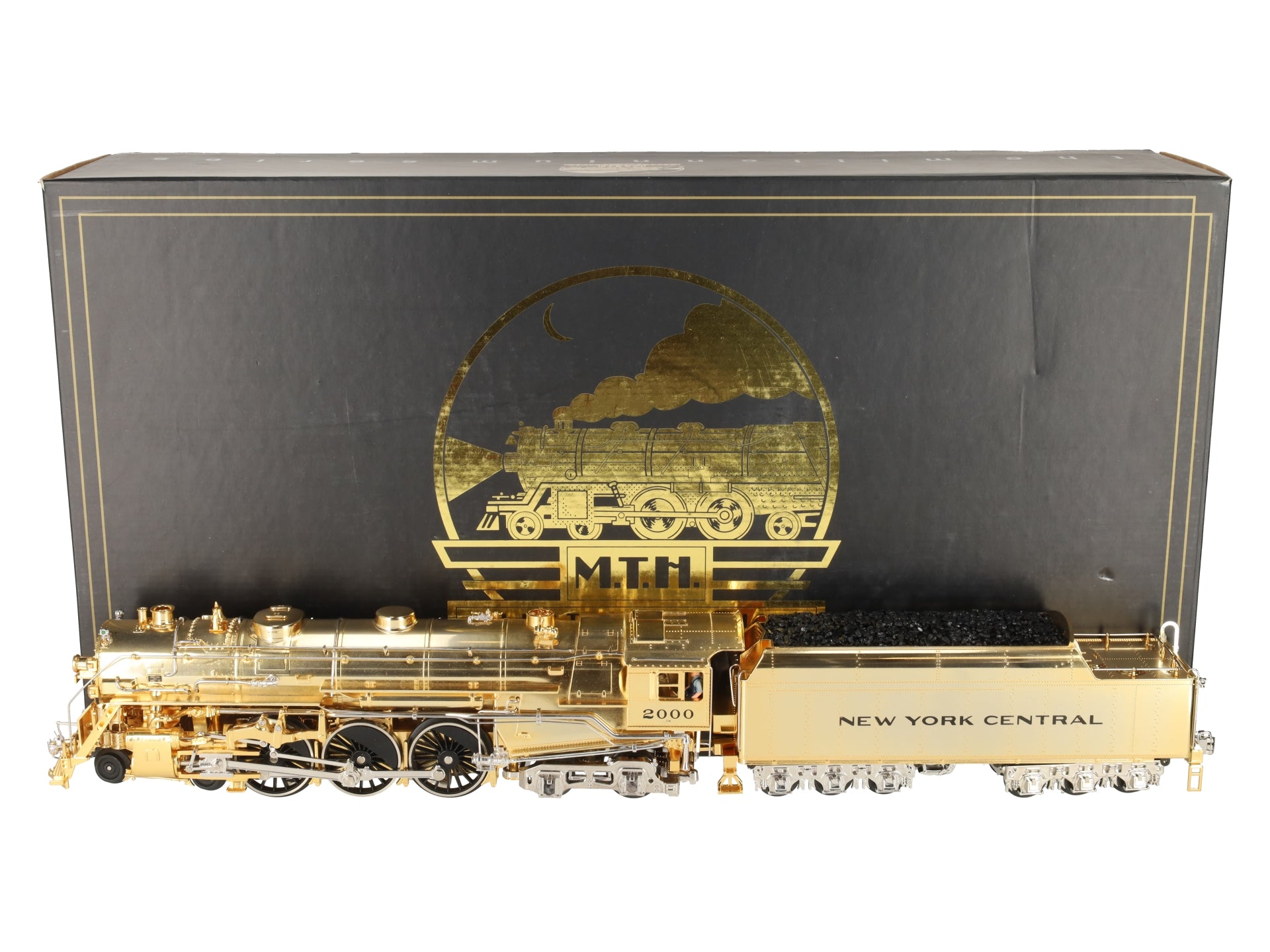 MTH 20-3040-1 O NYC Gold Plated Millennium J-1e Hudson Steam Loco & Tender w/PS1 EX/Box