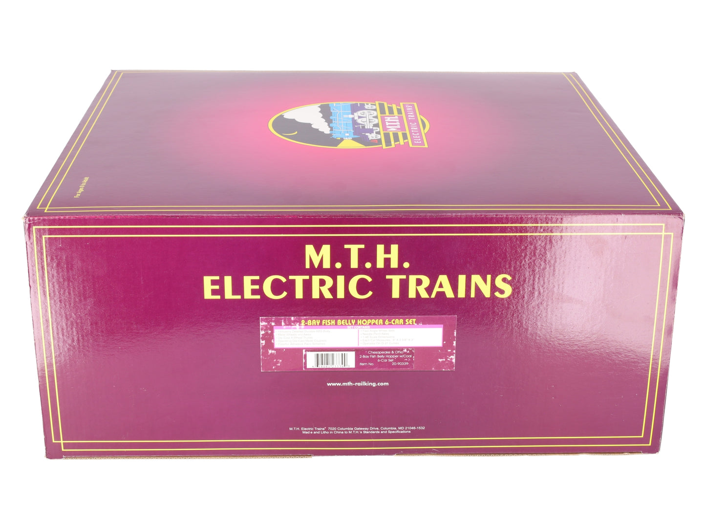 MTH 20-90339 O Chesapeake & Ohio Premier Fish Belly Hopper Car Set (Set of 6) EX/Box