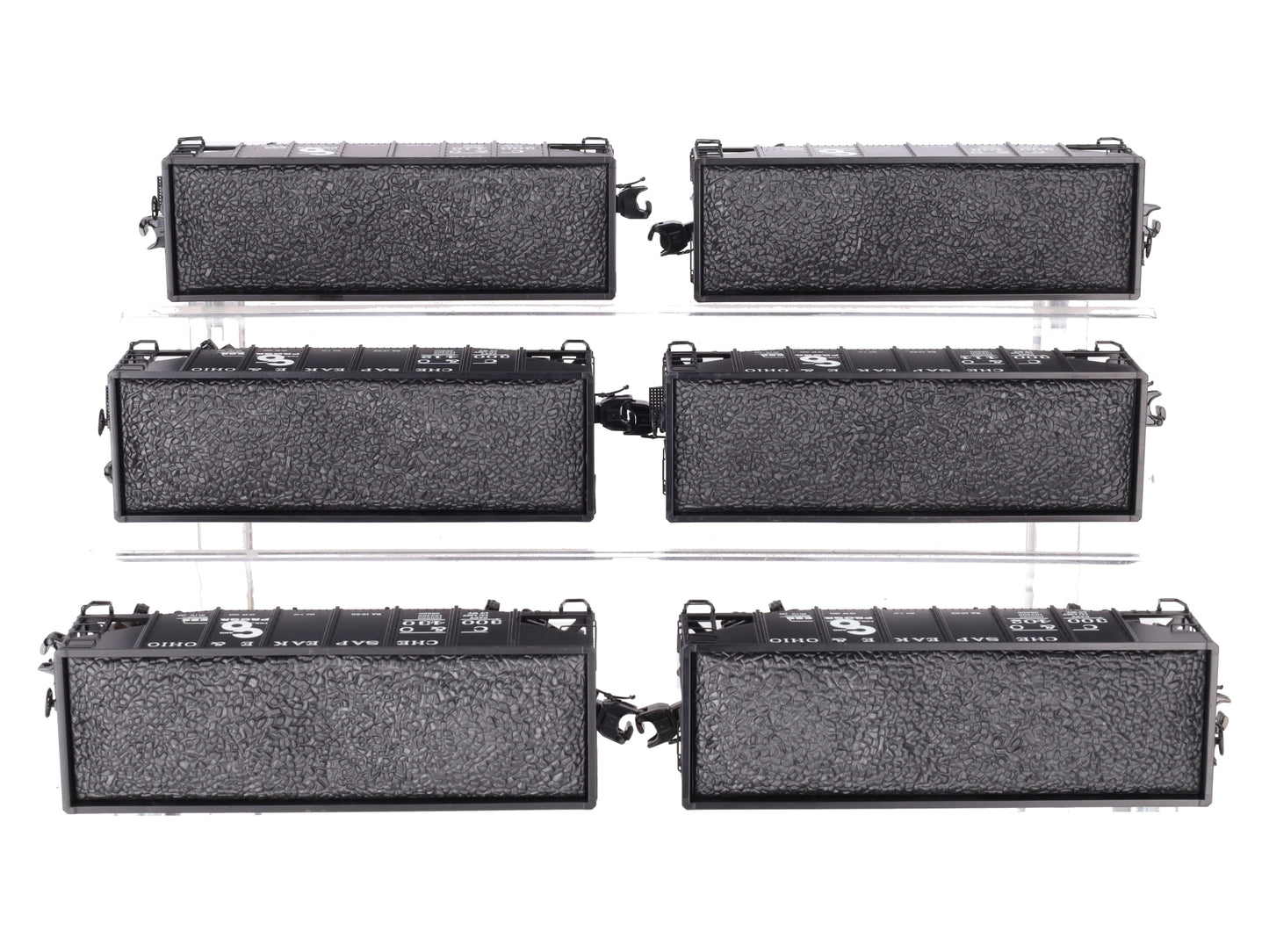 MTH 20-90339 O Chesapeake & Ohio Premier Fish Belly Hopper Car Set (Set of 6) EX/Box
