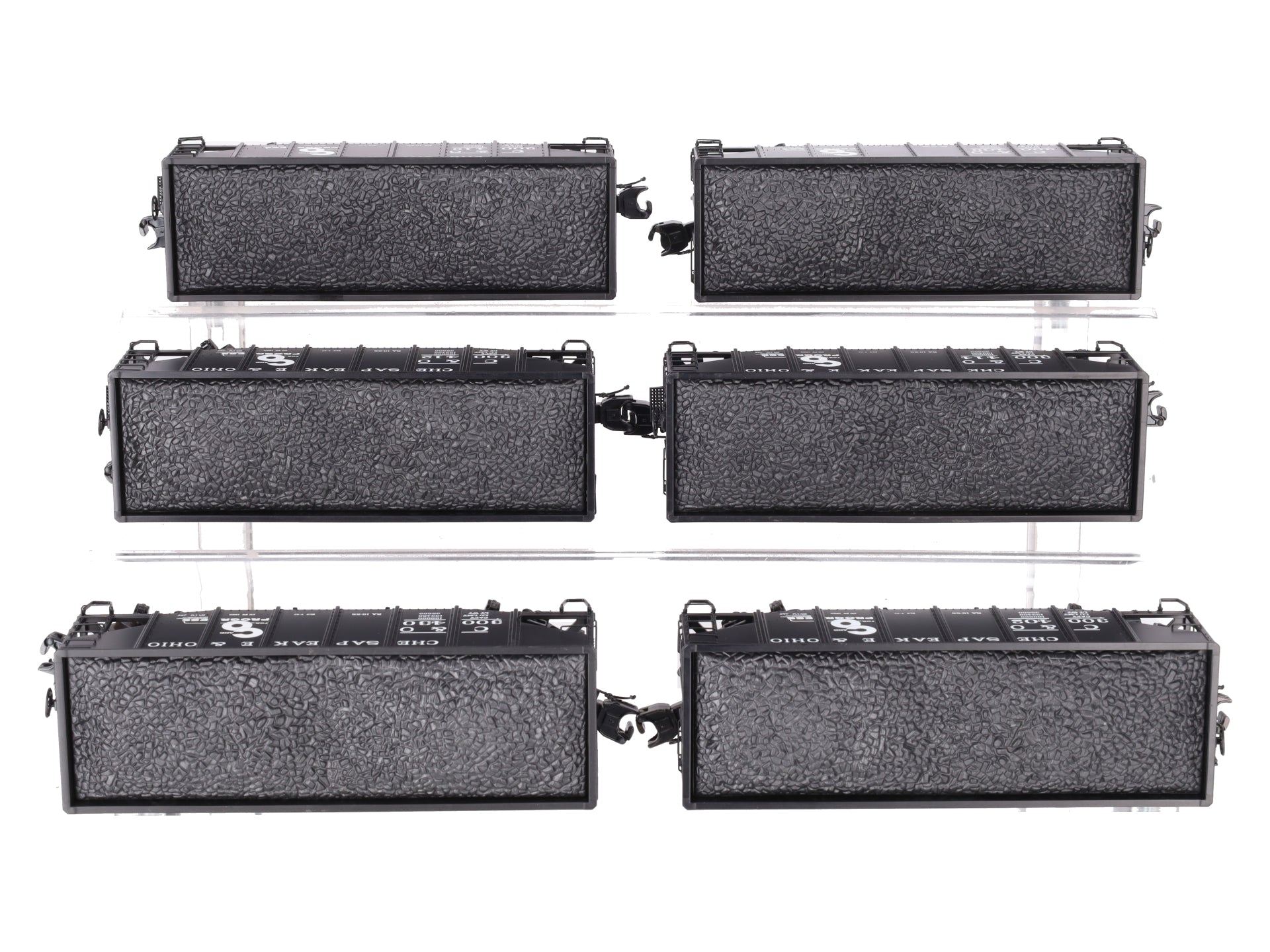 MTH 20-90339 O Chesapeake & Ohio Premier Fish Belly Hopper Car Set (Set of 6) EX/Box
