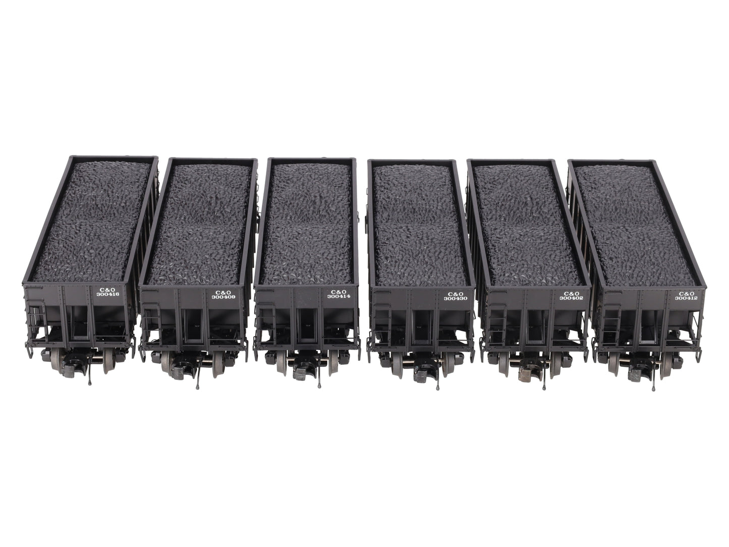 MTH 20-90339 O Chesapeake & Ohio Premier Fish Belly Hopper Car Set (Set of 6) EX/Box