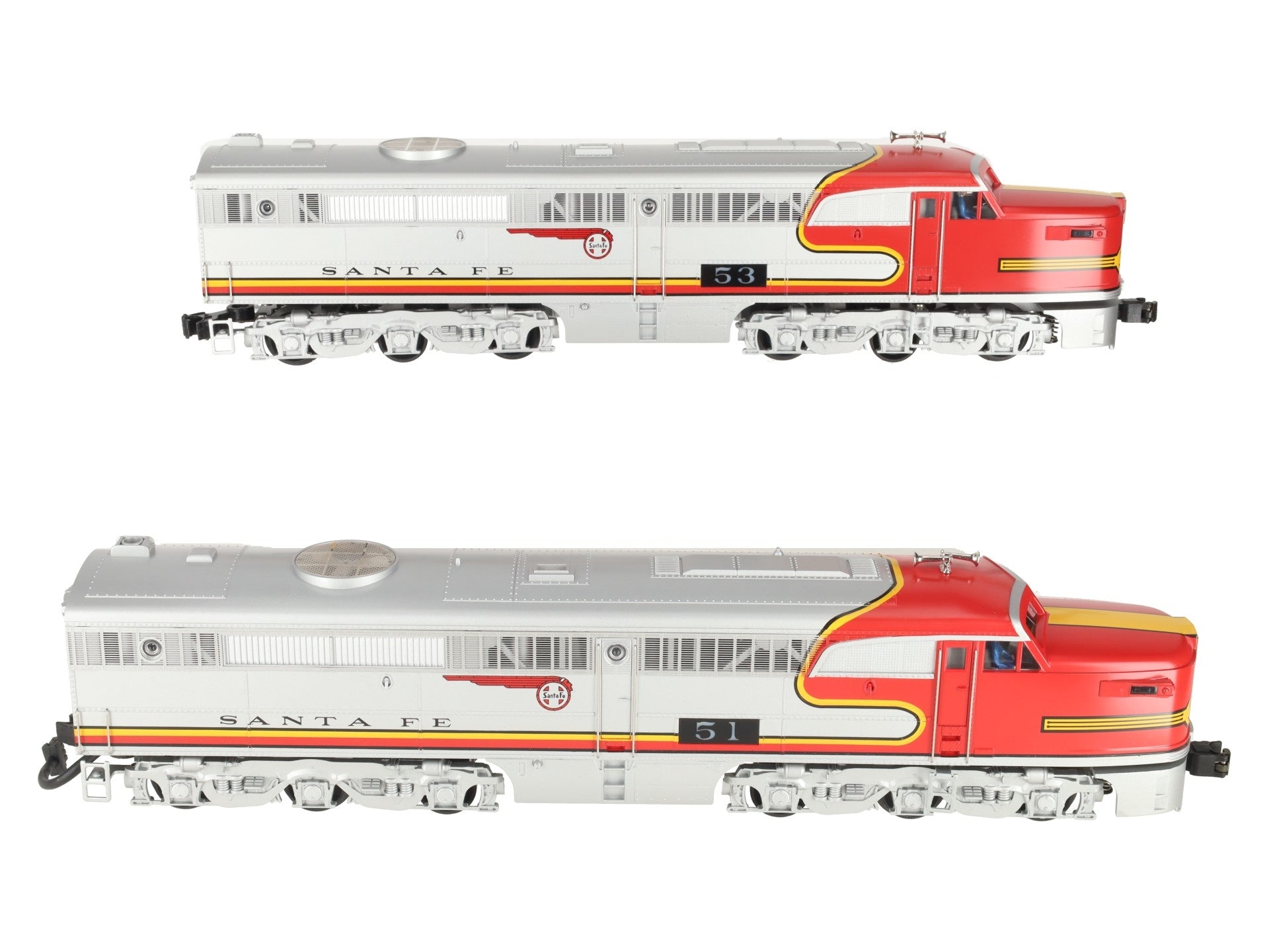 MTH 20-2024-1 O AT&SF Alco PA AA Diesel Set w/PS1 #51/53 EX/Box