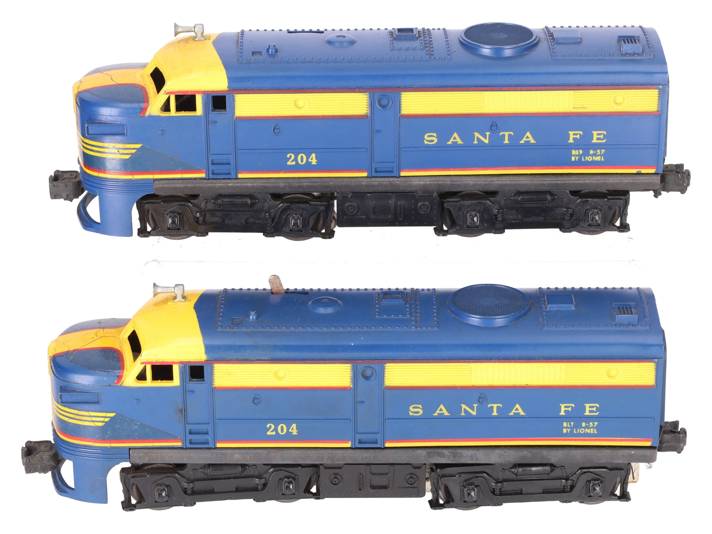 Lionel 204 Vintage O Santa Fe AA Diesel Locomotive Set VG