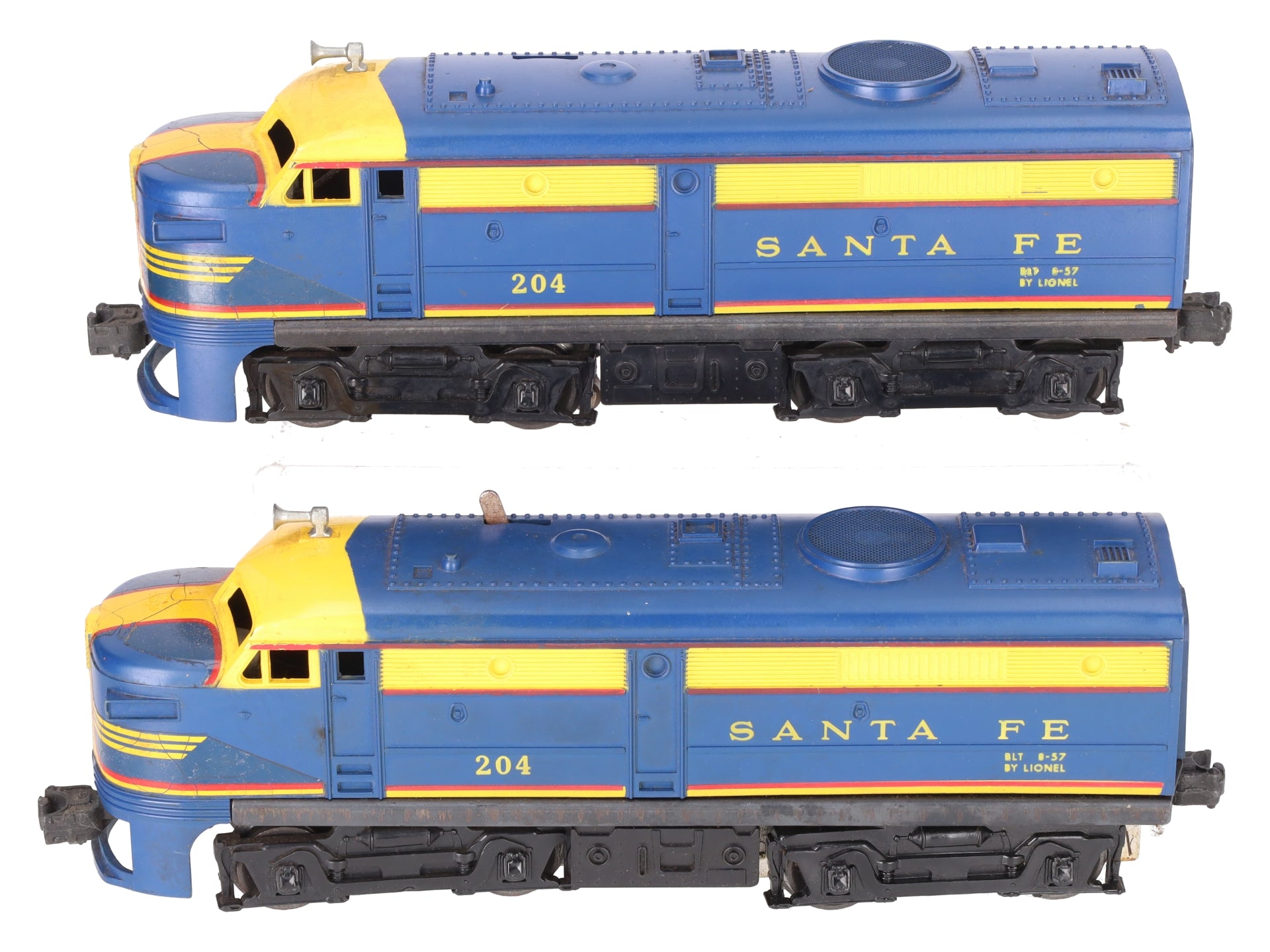 Lionel 204 Vintage O Santa Fe AA Diesel Locomotive Set VG