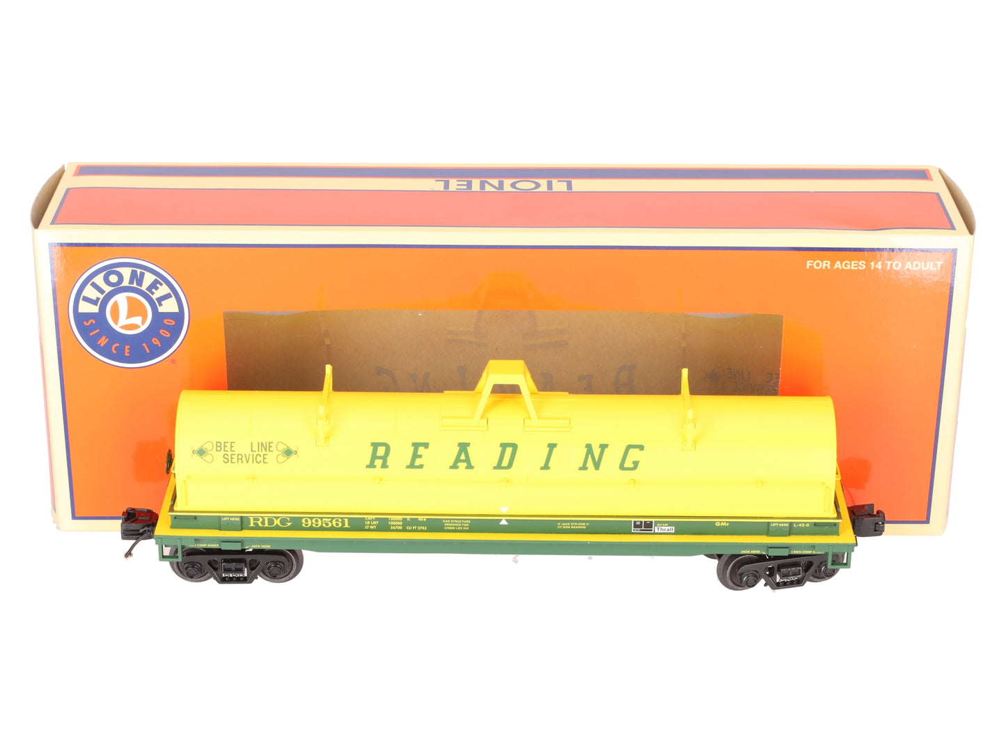 Lionel 2226492 O Gauge Reading Coil Car #99561 EX/Box