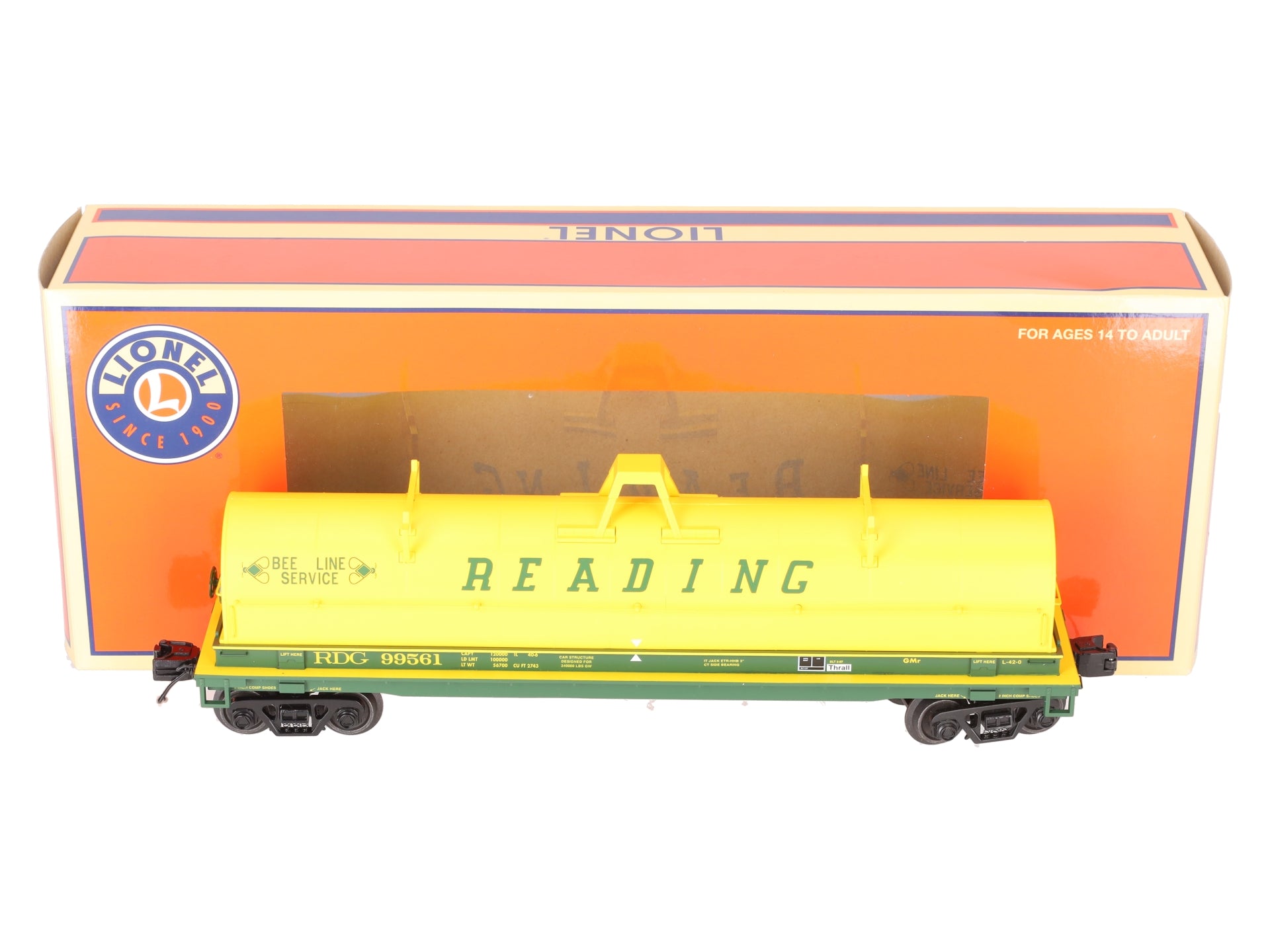 Lionel 2226492 O Gauge Reading Coil Car #99561 EX/Box