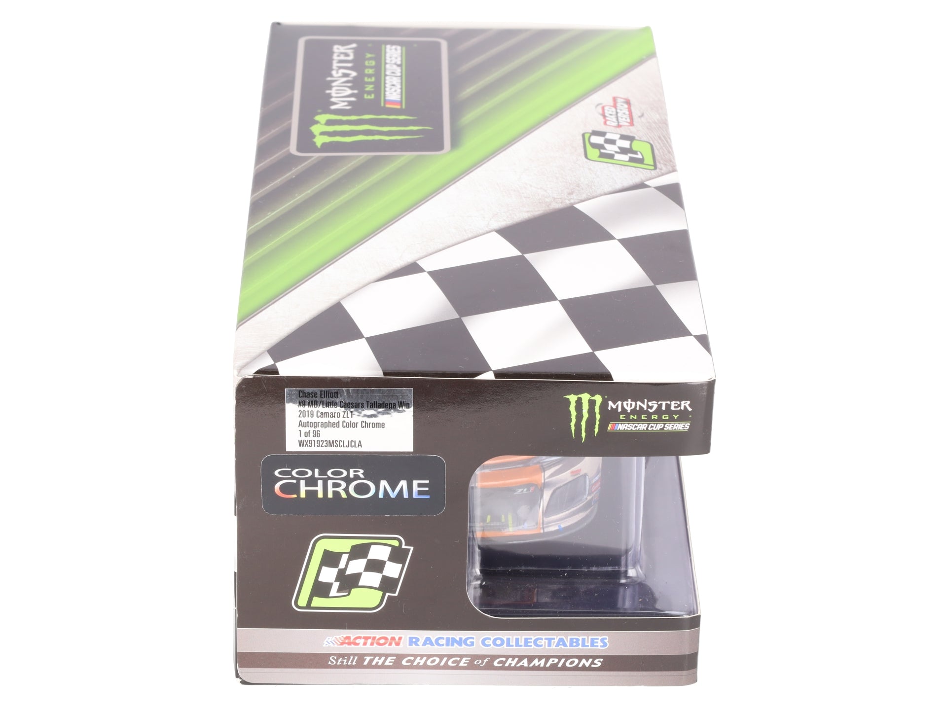 Lionel 1:24 Chase Elliott Talladega Win 2019 Camaro Autograph Chrome Edition #9 LN/Box