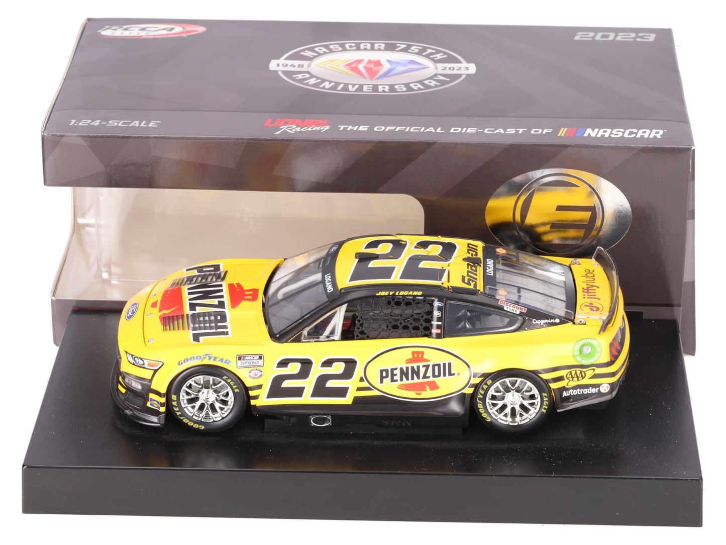 Lionel 1:24 Scale Elite Series Joey Logano Pennzoil 2023 Ford Mustang #22 LN/Box