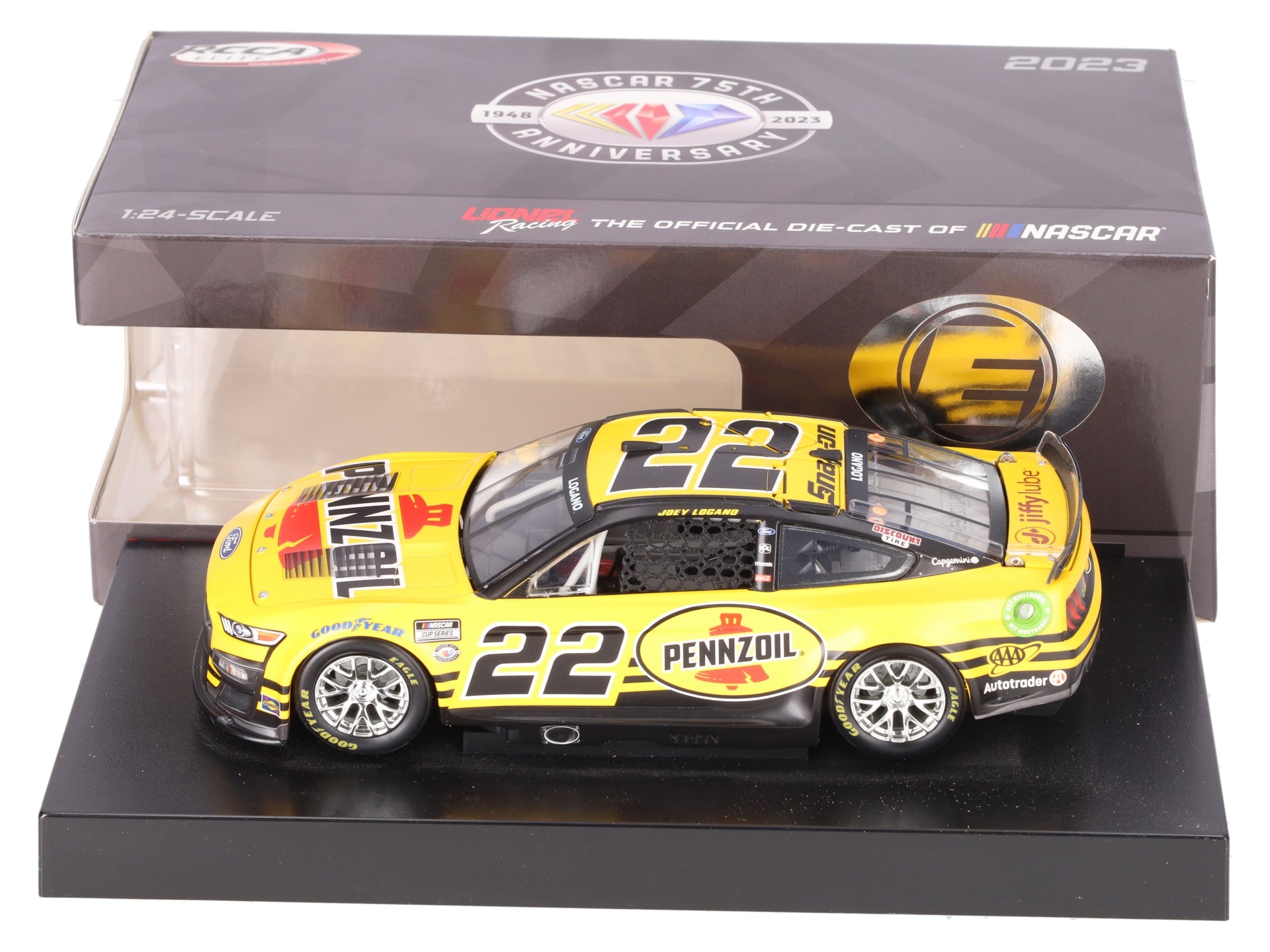 Lionel 1:24 Scale Elite Series Joey Logano Pennzoil 2023 Ford Mustang #22 LN/Box