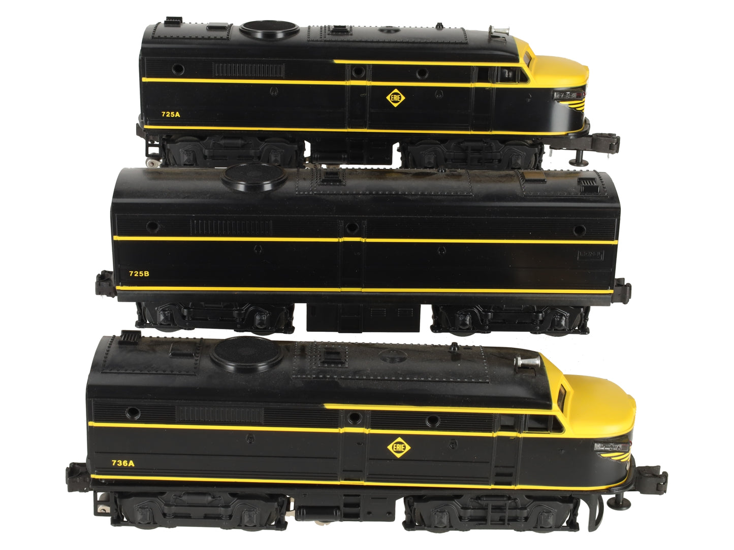 Lionel 6-11734 O Erie ALCO ABA Diesel Locomotive Set EX/Box