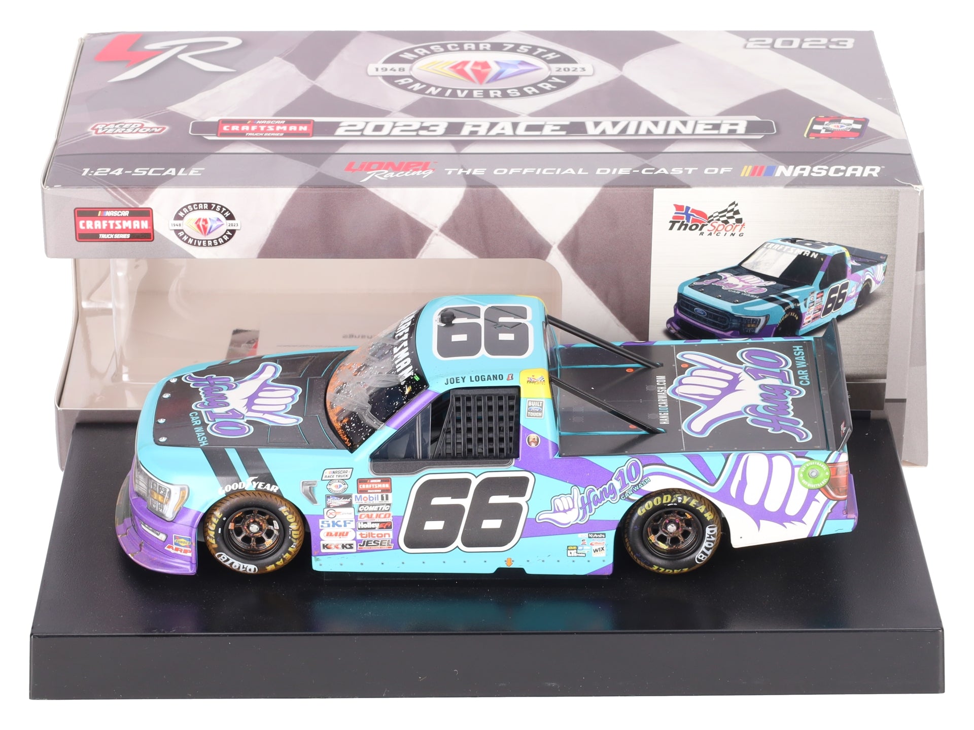 Lionel Joey Logano Autographed 1:24 Scale Bristol Dirt Win 2023 F150 #66 LN/Box