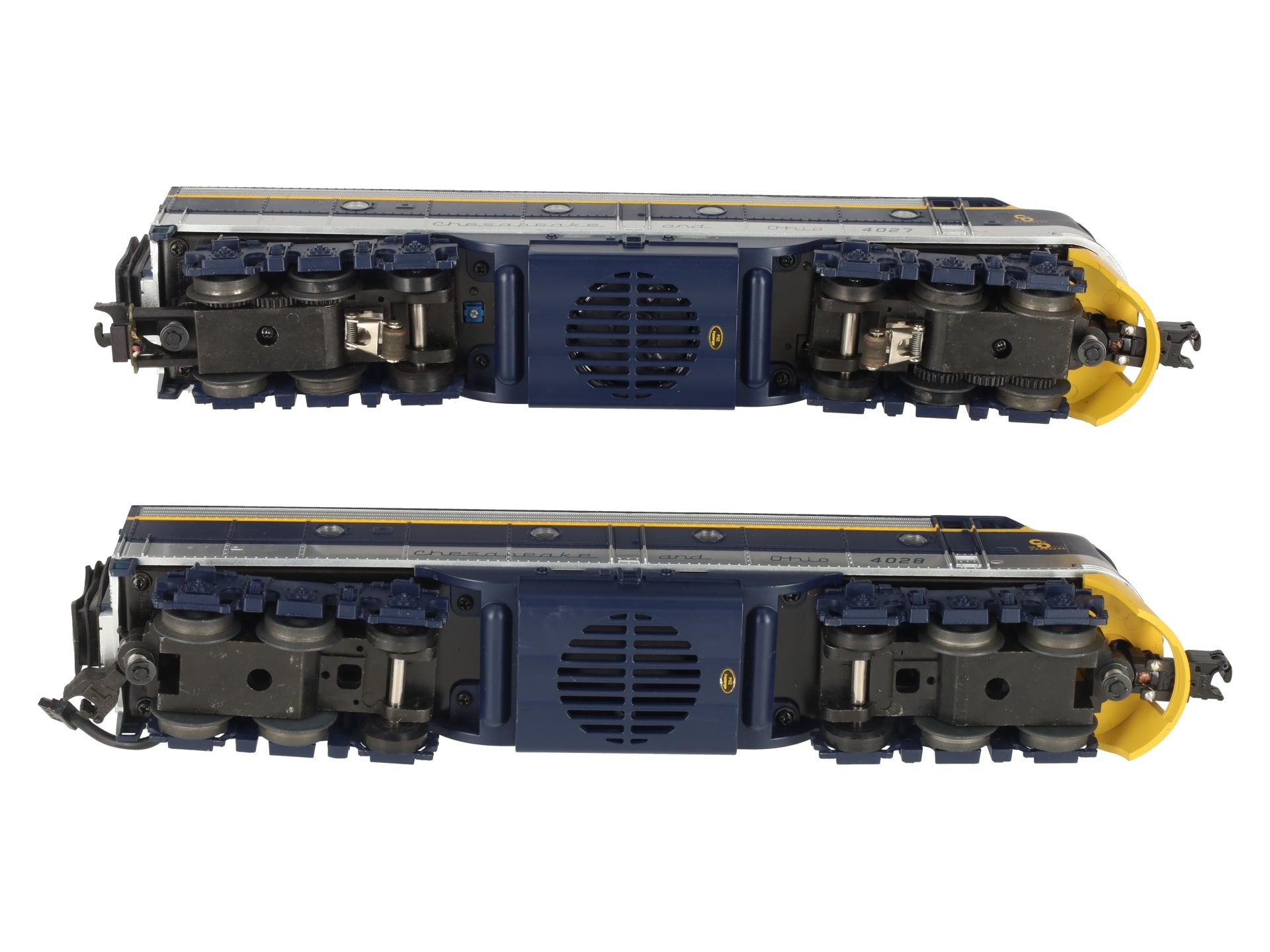 MTH 30-2272-1 C&O E-8 AA Diesel Engine Set w/Proto-Sound 2.0 #4027/4028 EX/Box