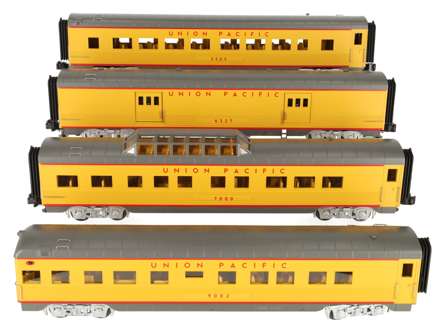 MTH 30-6737 O Union Pacific 60' Streamlined ABS Passenger Car Set (Set of 4) LN/Box