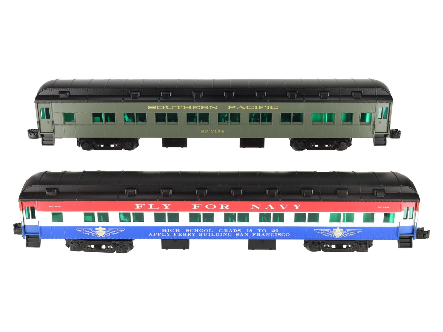 Lionel 1927130 Southern Pacific 18" Passenger Coach Car 2 Pack #3 LN/Box