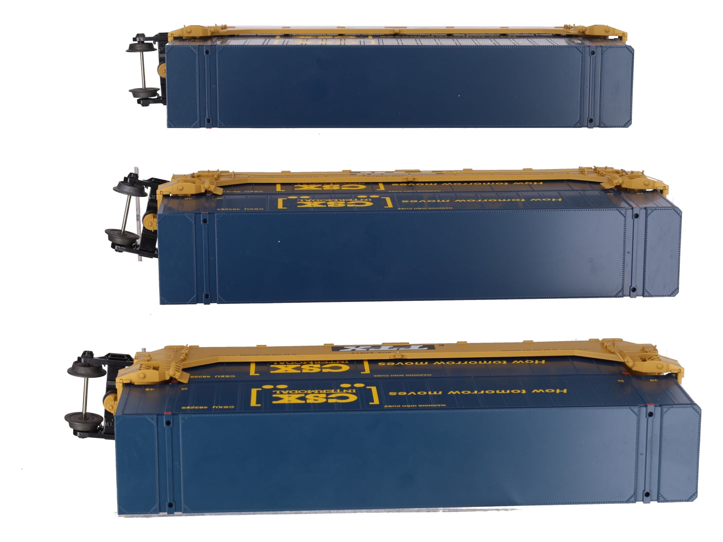 MTH 20-20395A O CSX Twin Stack Container Set (Set of 3) EX/Box