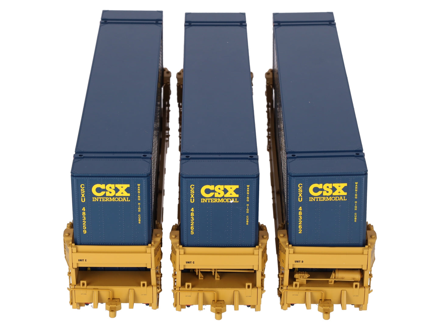 MTH 20-20395A O CSX Twin Stack Container Set (Set of 3) EX/Box